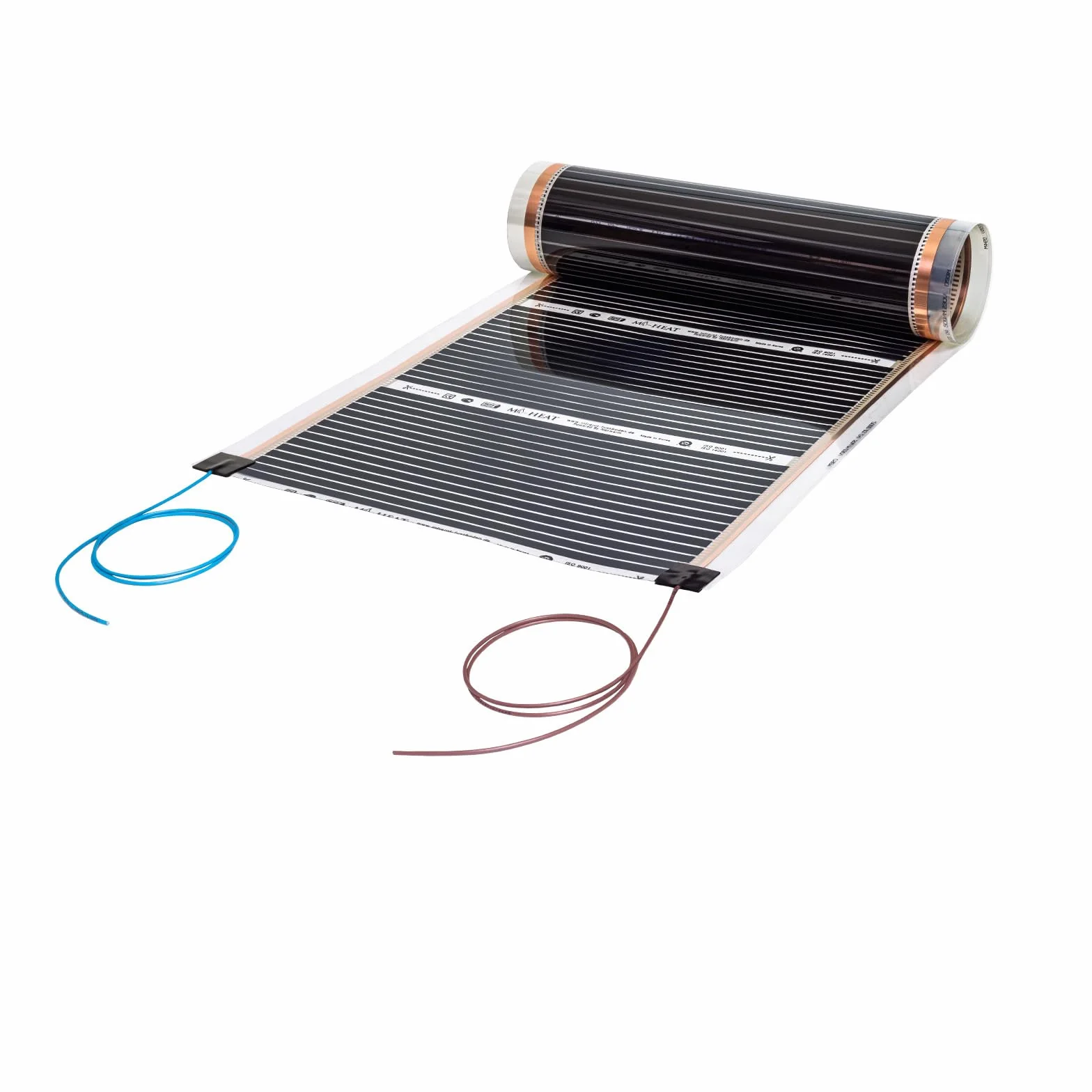 1,0m High Power Carbon Infrarot Heizfolie 230V 50cm breit 400W/m² - Für Oberflächentemperierung, Prototypenbau, Pressformen, Maschinenbau