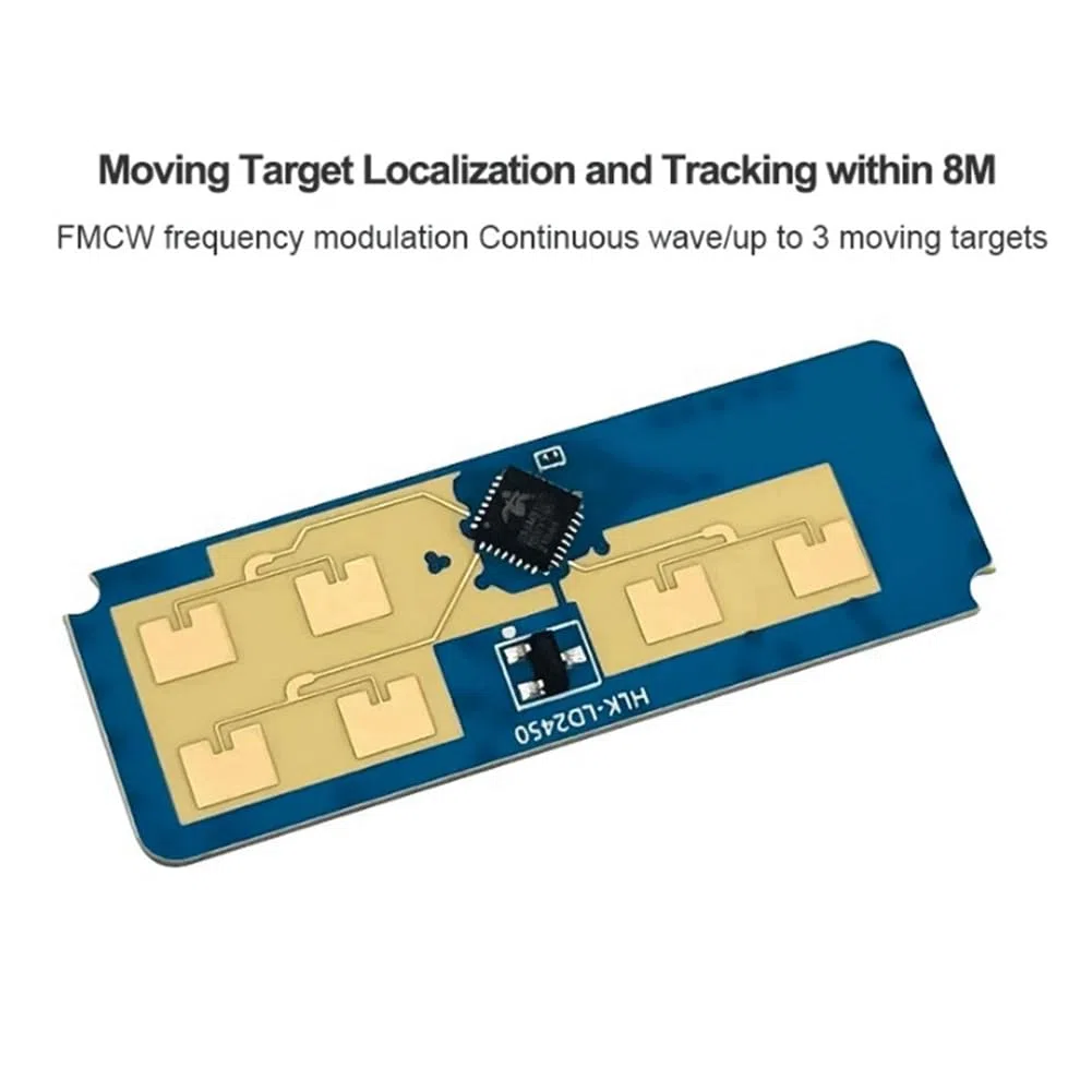24G HLK-LD2450 Millimeter Wave Human Movement Tracking Radar Sensor Modul LD2450 Sensing Distance 8M Smart Home B Easy to Use