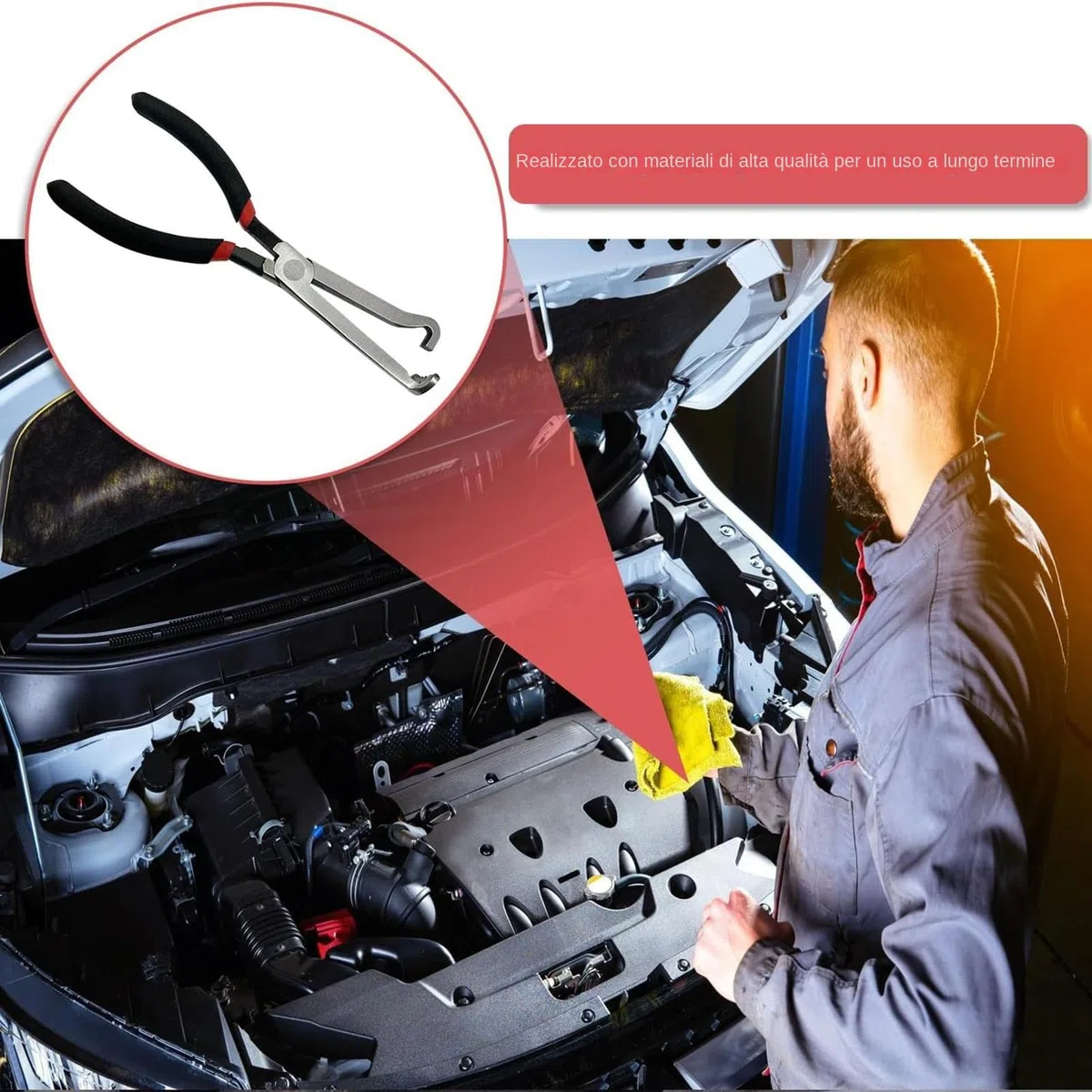 Electrical Pliers, Connector Pliers, Precise Cutting Edge Resistant Finish Comfortable Non-Slip Handle Vielseitig Automotive Use, Spark Plug Clamp for Home
