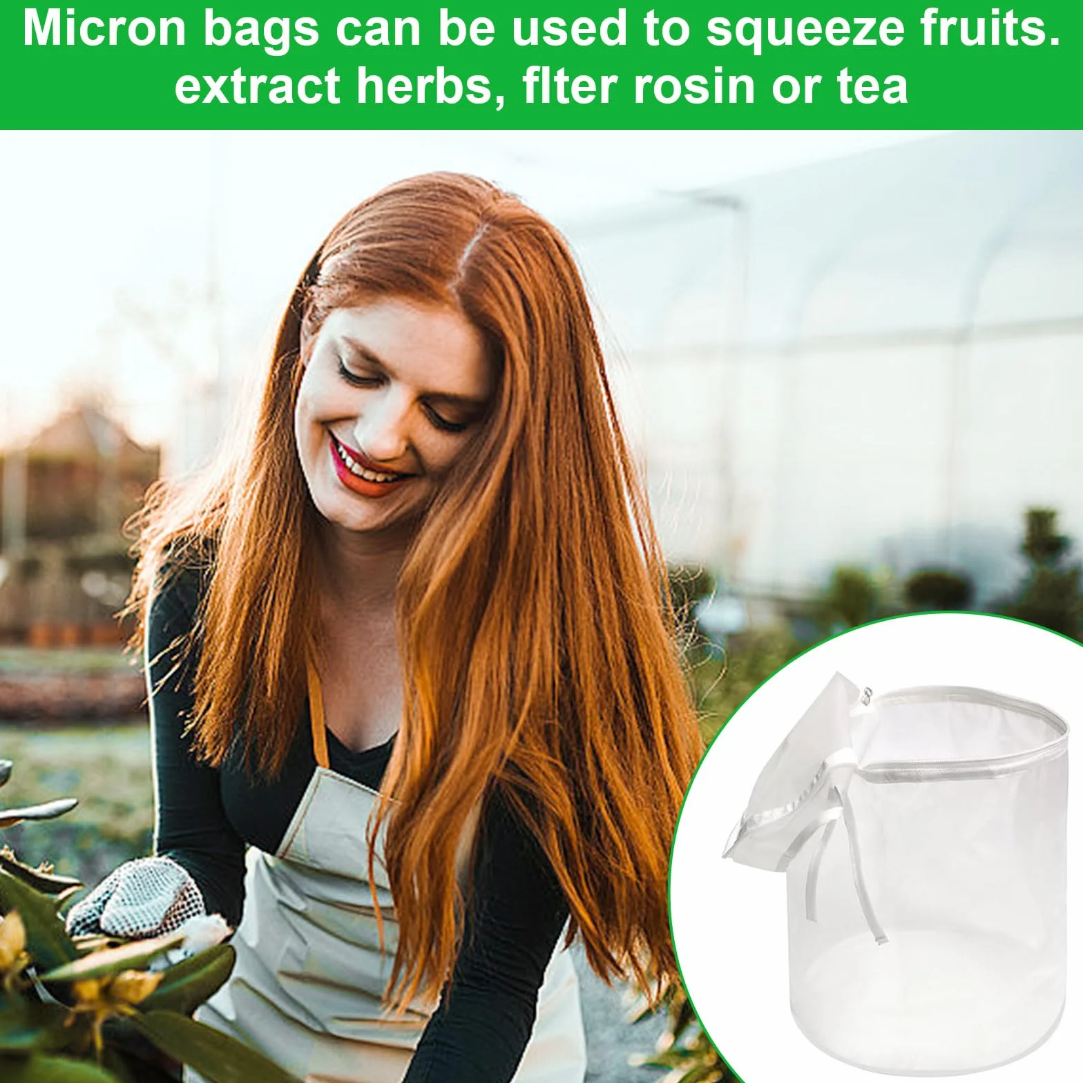 Bubble Bag 5 Gallonen – 220 Mikron Filterbeutel für Kräuterextraktion und feine Filtration, für Obstpresse und Saftgewinnung