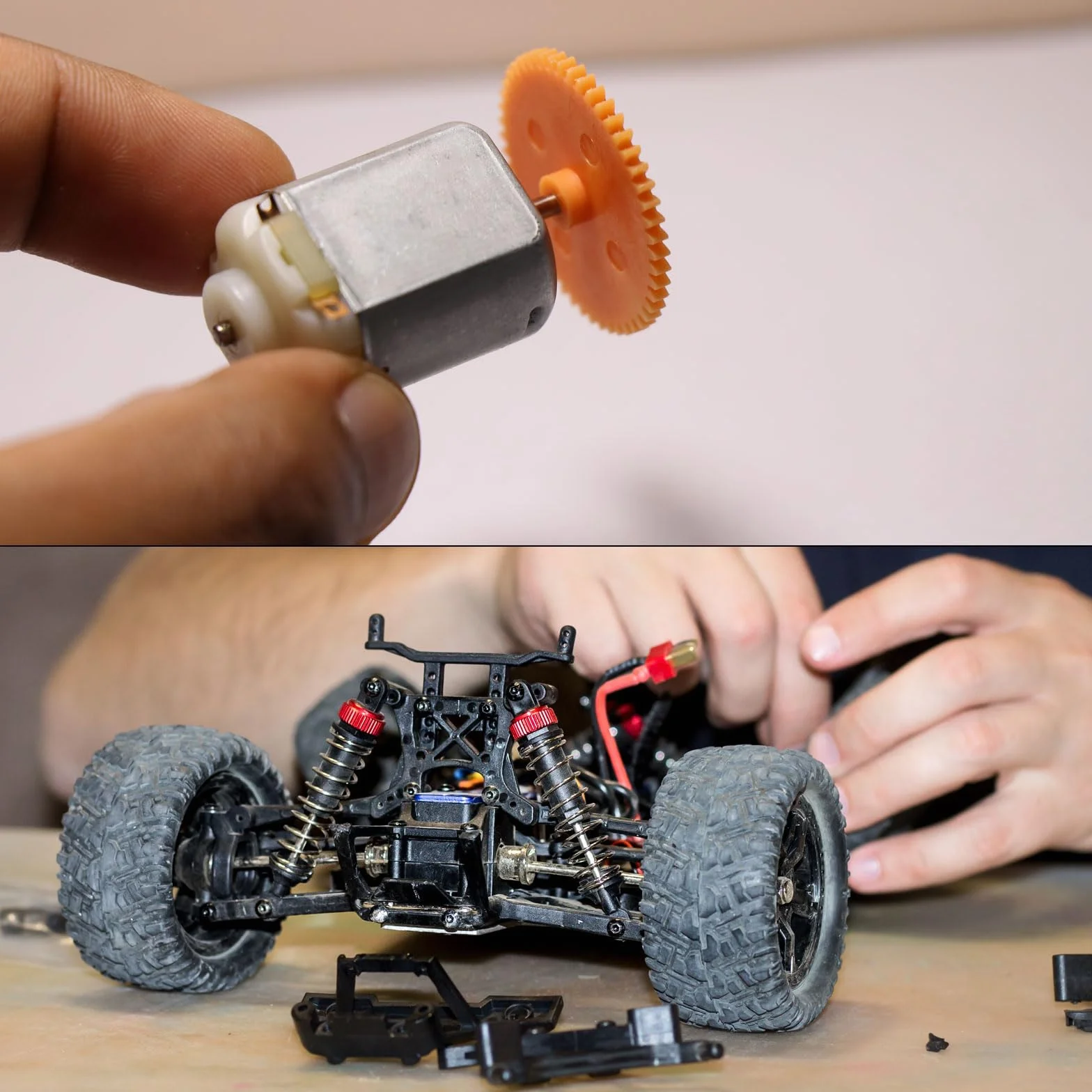 sourcing map 48P gehärteter Ritzelmotor Zahnradsatz, 5 tlg. 24T 25T 26T 27T 28T, passend für 1/8 Zoll RC Motorwelle, 48 Teilungszahnräder für RC Autos, mit Innensechskantschlüssel