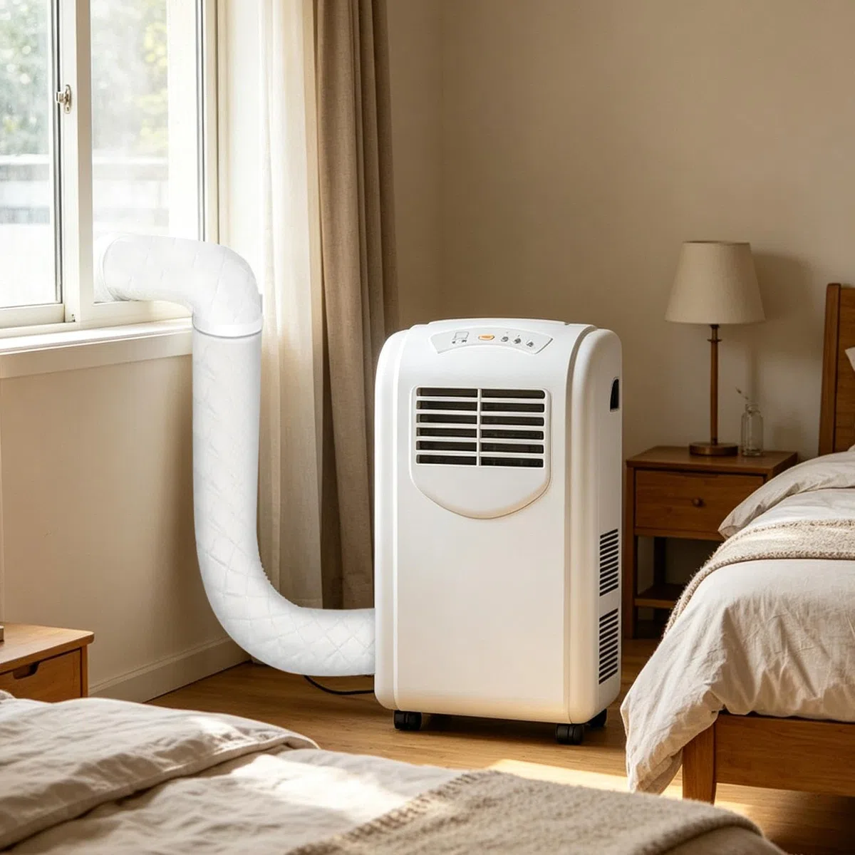 Tragbare AC-Schlauch-Isolierhülse, tragbare Klimaanlagen-Schlauchabdeckung, passend für Abluftschläuche mit 13 cm und 15 cm Durchmesser, einfache Installation mit 2 verstellbaren Riemen