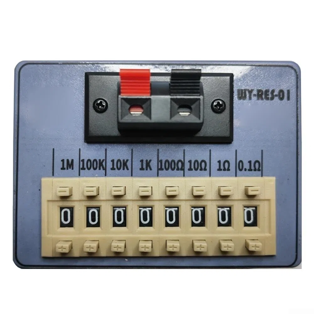 WY-RES-01 Compact Decade Resistance Box 8 Level Dial Programming 2Ω to 999999.9Ω Range 0.1Ω Resolution ABS Housing