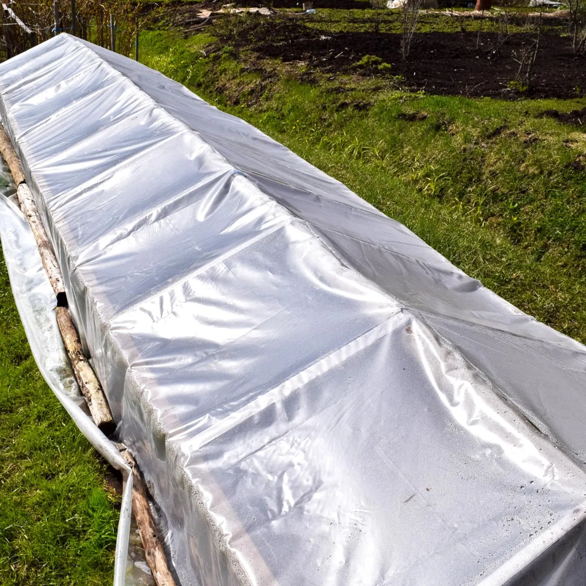 2m x 6m Polyethylenfolie Transparent Gewächshausfolie, Extra Dick Reißfest UV-resistente Gartenfolie aus Tunnelfolie PE Folie für Tomatenhaus Gemüse Pflanzen Gartenarbeit Landwirtschaft Treibhaus (L)