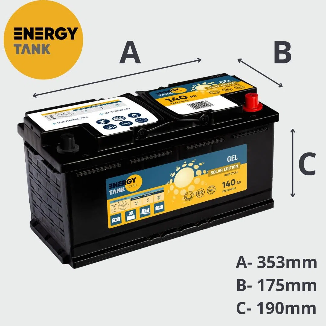 Autobatterie 12V 140 Ah - Gel Solarbatterie