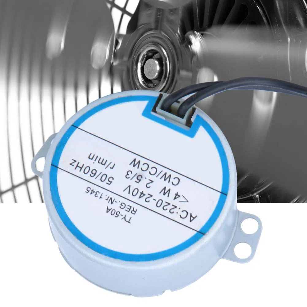 TY-50A Synchronmotor, Drehtellermotor für Moving-Head-Lüfter, elektrisch gesteuert CW/CCW Fernbedienung, 220-240 V, 3 U/min, geräuschfrei, hochleistung, Kabel incl.