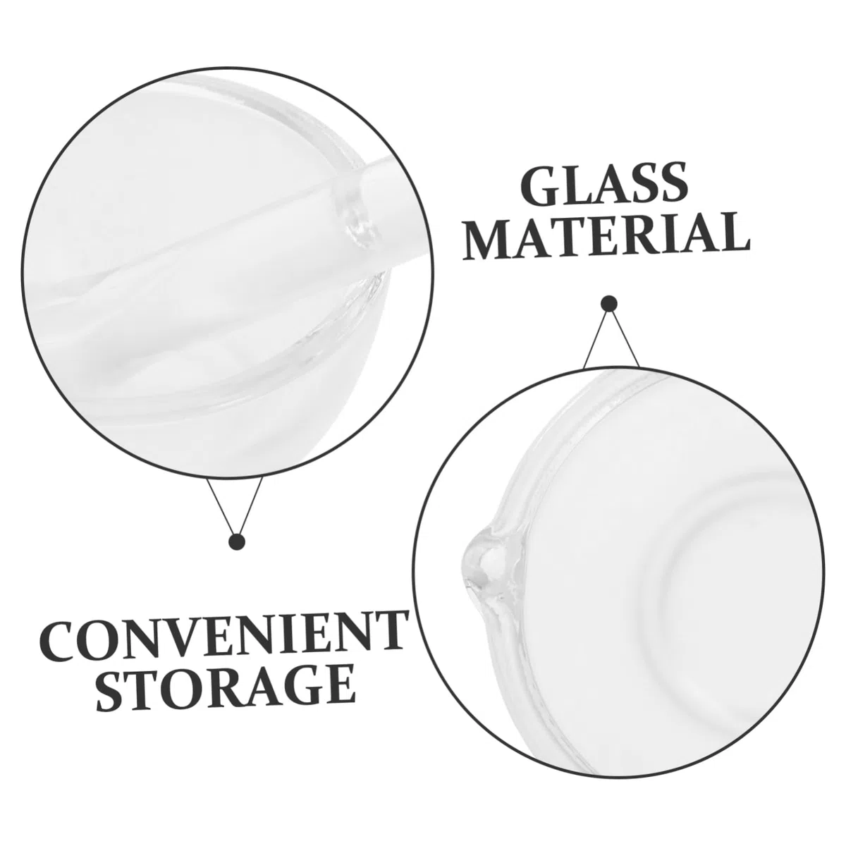 Glas Mörser und Stößel Satz 60ml aus Glas mit Dicker Basis Praktisch und Leicht zu Reinigen für Küchengebrauch und Chemische Experimente