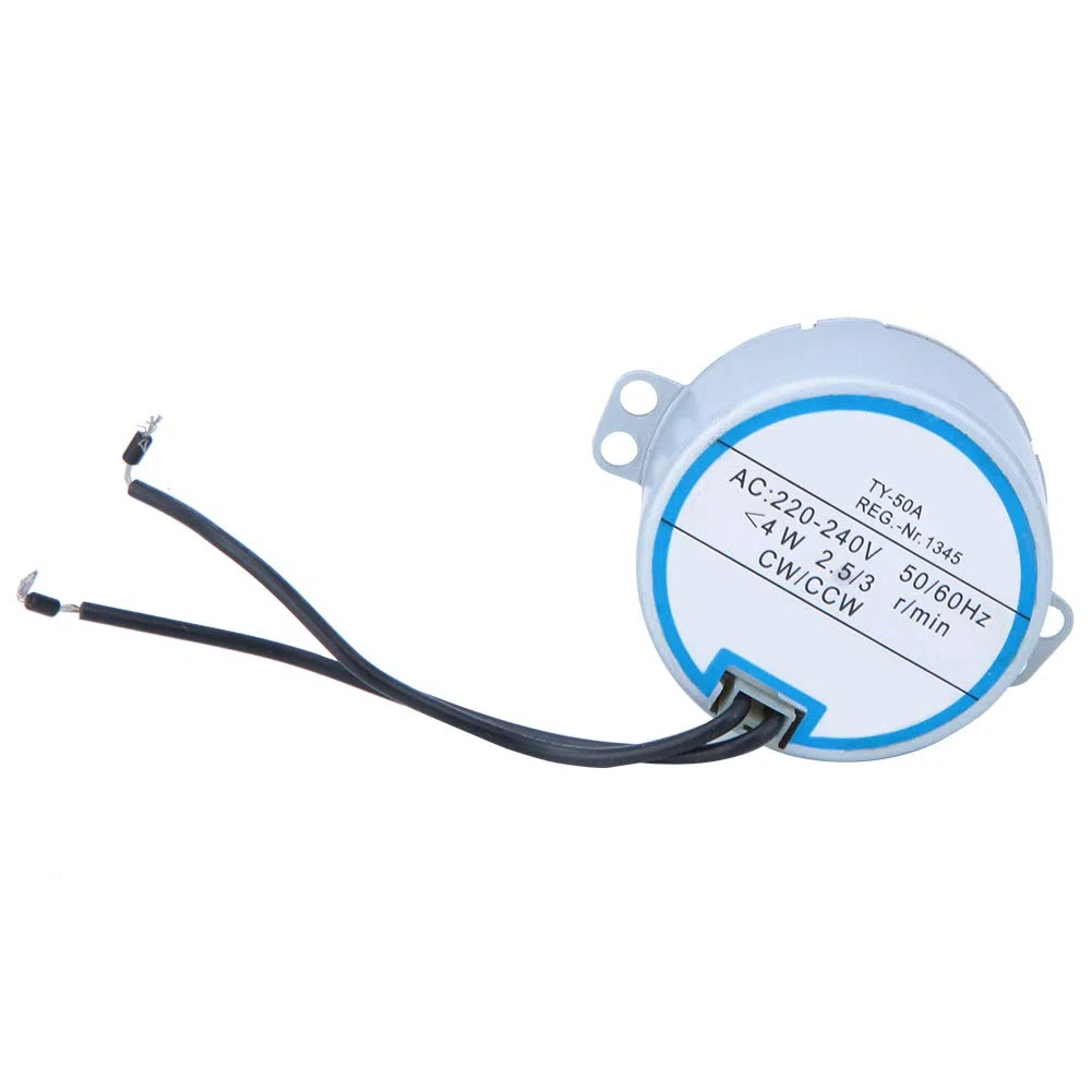 TY-50A Synchronmotor, Drehtellermotor für Moving-Head-Lüfter, elektrisch gesteuert CW/CCW Fernbedienung, 220-240 V, 3 U/min, geräuschfrei, hochleistung, Kabel incl.