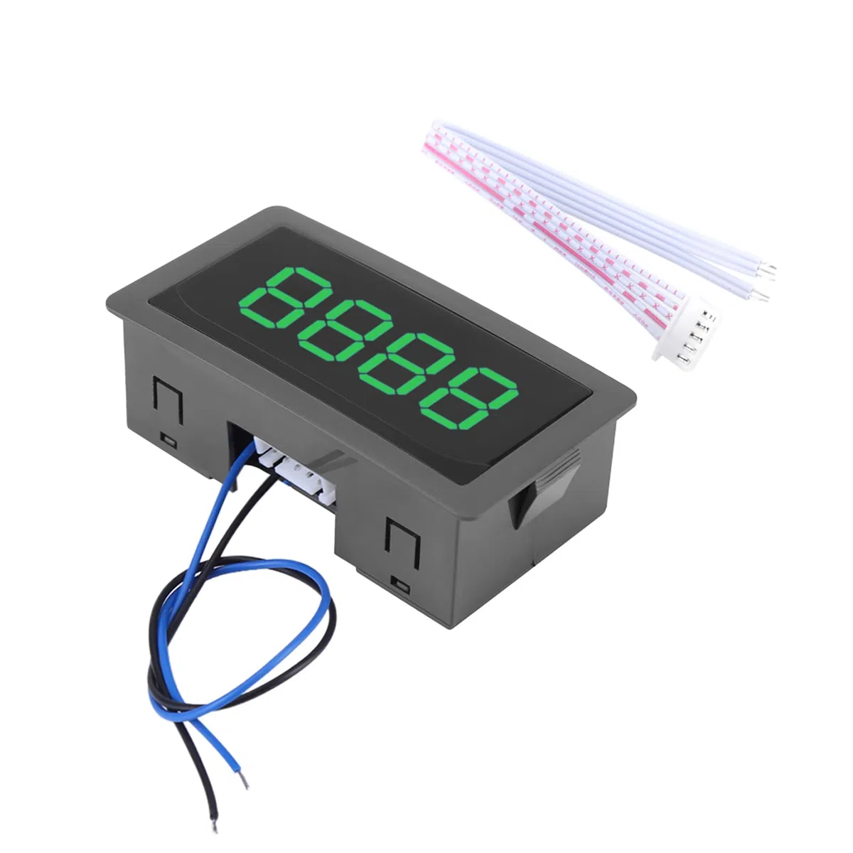 4-stelliger Automatischer Digitalzähler, DC 8-24V, LED-Anzeige, Zählbereich 0-9999, Aufwärts-Abwärts-Zähler, Grün, 8x4x2,5 cm