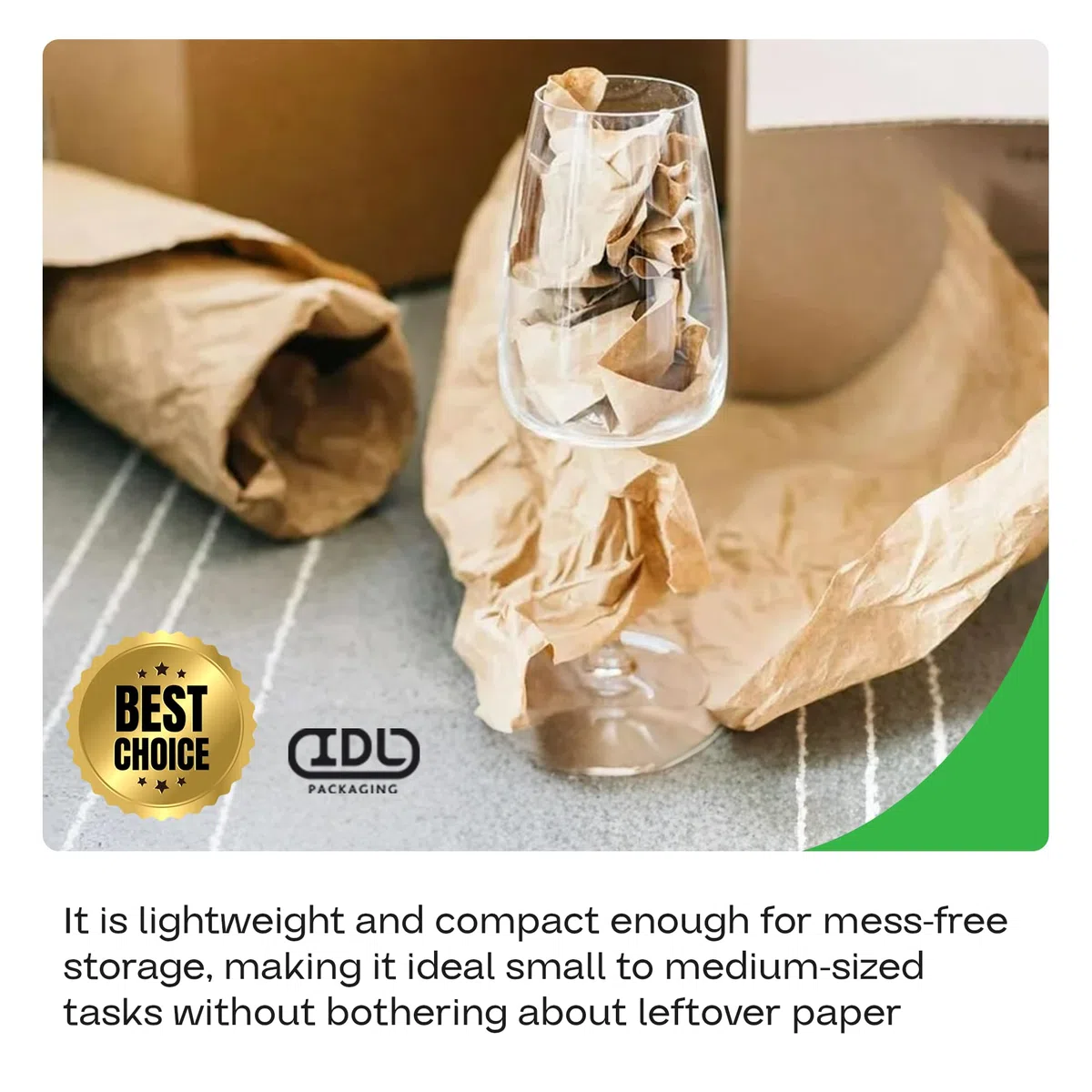 IDL Packaging 91,4 cm x 229,5 m, braunes Kraftpapier-Rolle, 22,7 kg (1 Stück) – strapazierfähiges Papier zum Verpacken, Umzug, Versand, Basteln, 100% recycelbares natürliches Kraft-Geschenkpapier