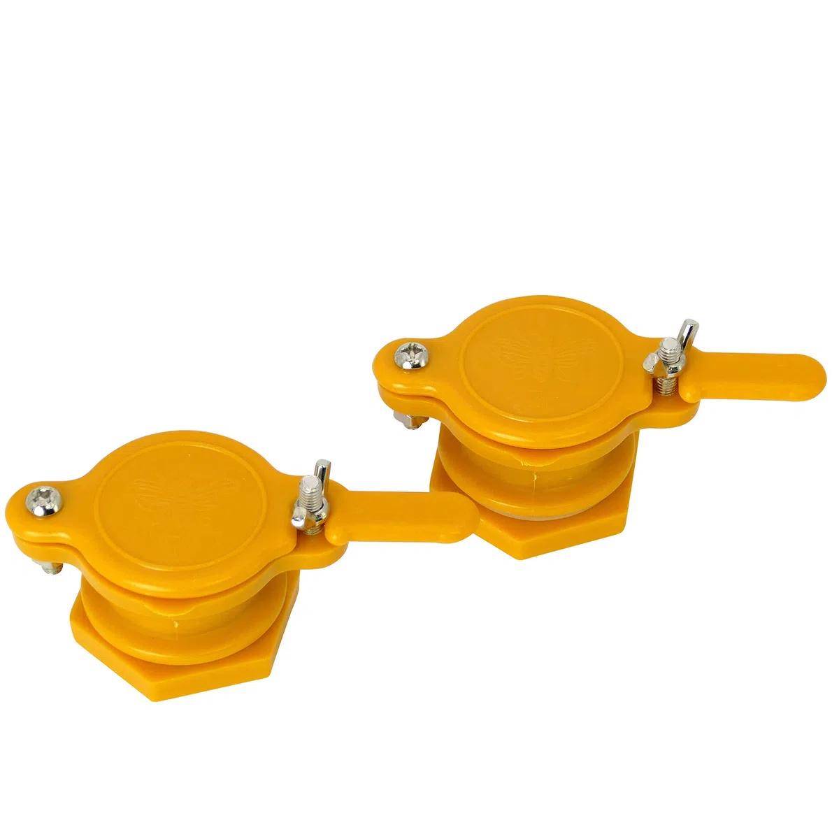 Honig Abfüllhahn 2 Stück, Quetschhahn, gelb, Plastik, Honigeimer, lebensmittelecht, Bienen, Honig, Honigernte, Schleudern, Beekeeping, Honiggläser, Abfüllkübel