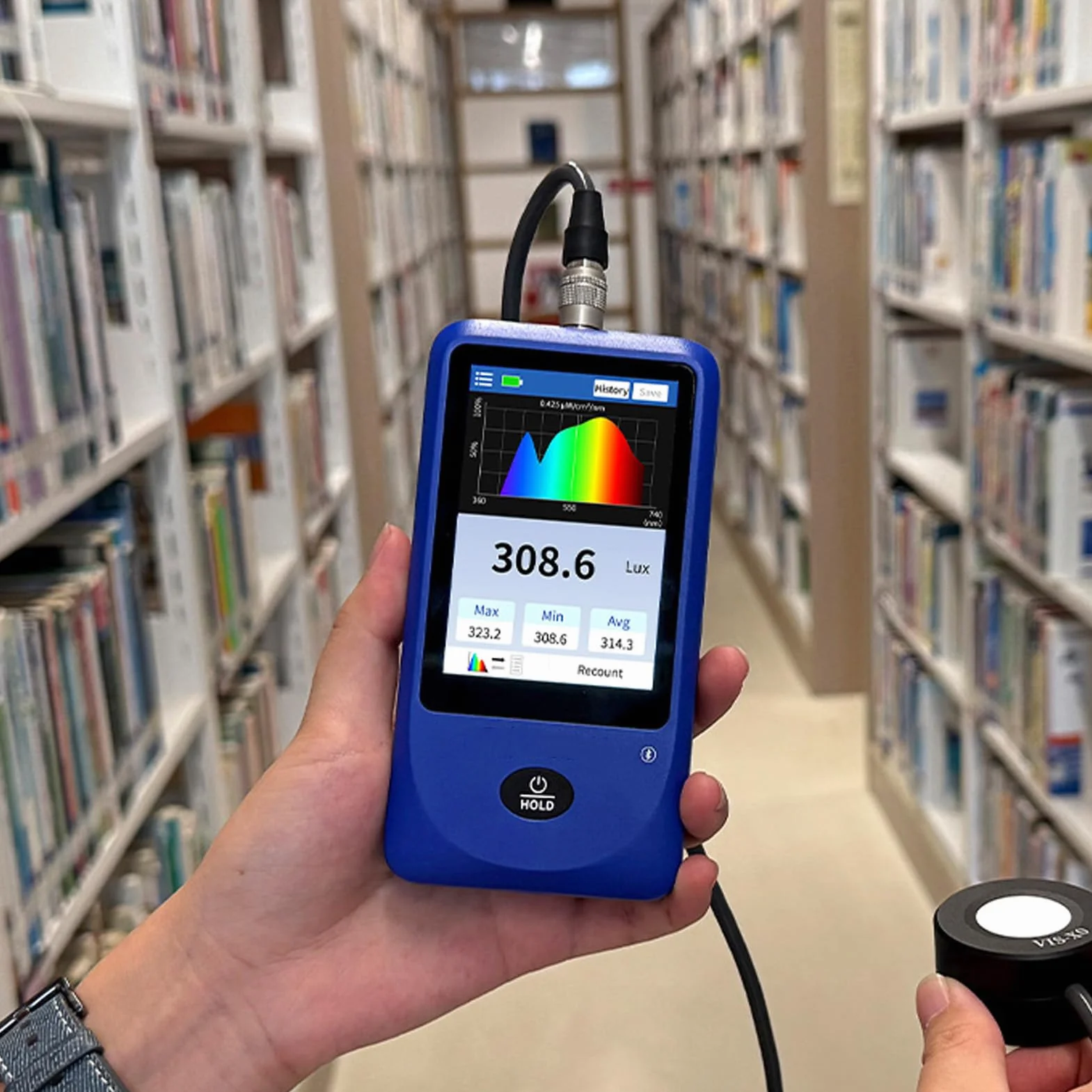 Annadue Handheldes Lichtspektrummessgerät, Luxmeter mit 1 Million Lux