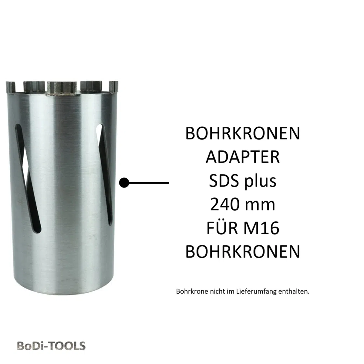 Bohrkronen Adapter, Dosensenker Adapter, Fliesenbohrer Adapter, (Adapter, M16 auf SDS plus 240 mm)
