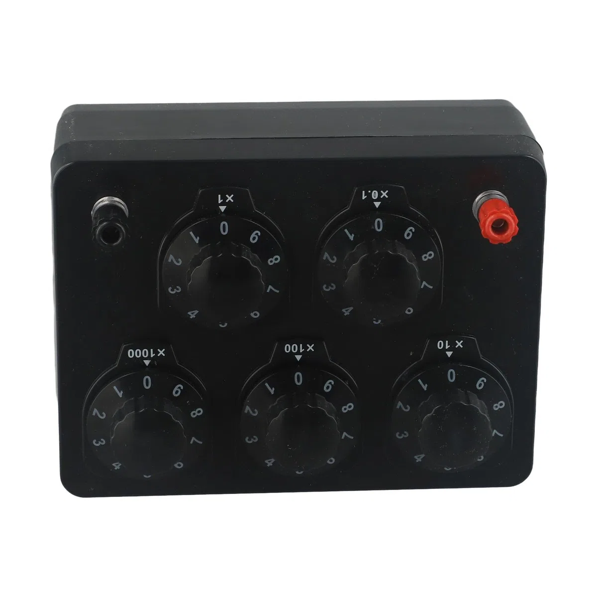 J2361 Variable Decade Widerstandskasten 0 bis 9999,9 Ohm Widerstandsbox mit 5 umschaltbaren Bereichen für Elektronikprüfung