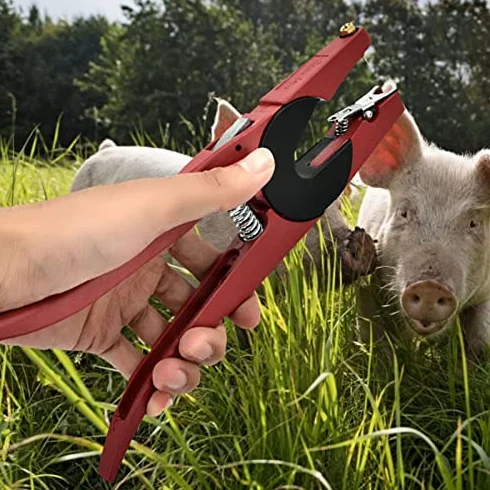 Tnfeeon Tier Ohrzange, Rinder Schwein Schaf Ohrmarke Werkzeug Aluminiumlegierung Zange