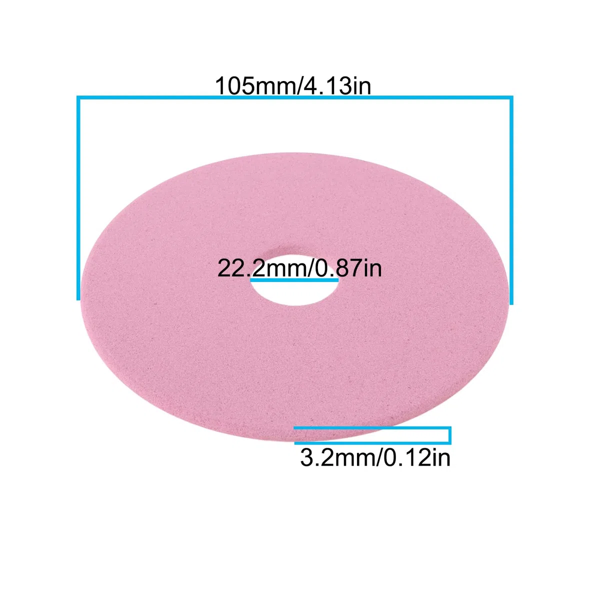 Schleifscheiben, 105 mm x 22,2 mm x 3,2 mm, für Kettensägen-Schärfer, Ersatz-Schleifer, 2 Stück