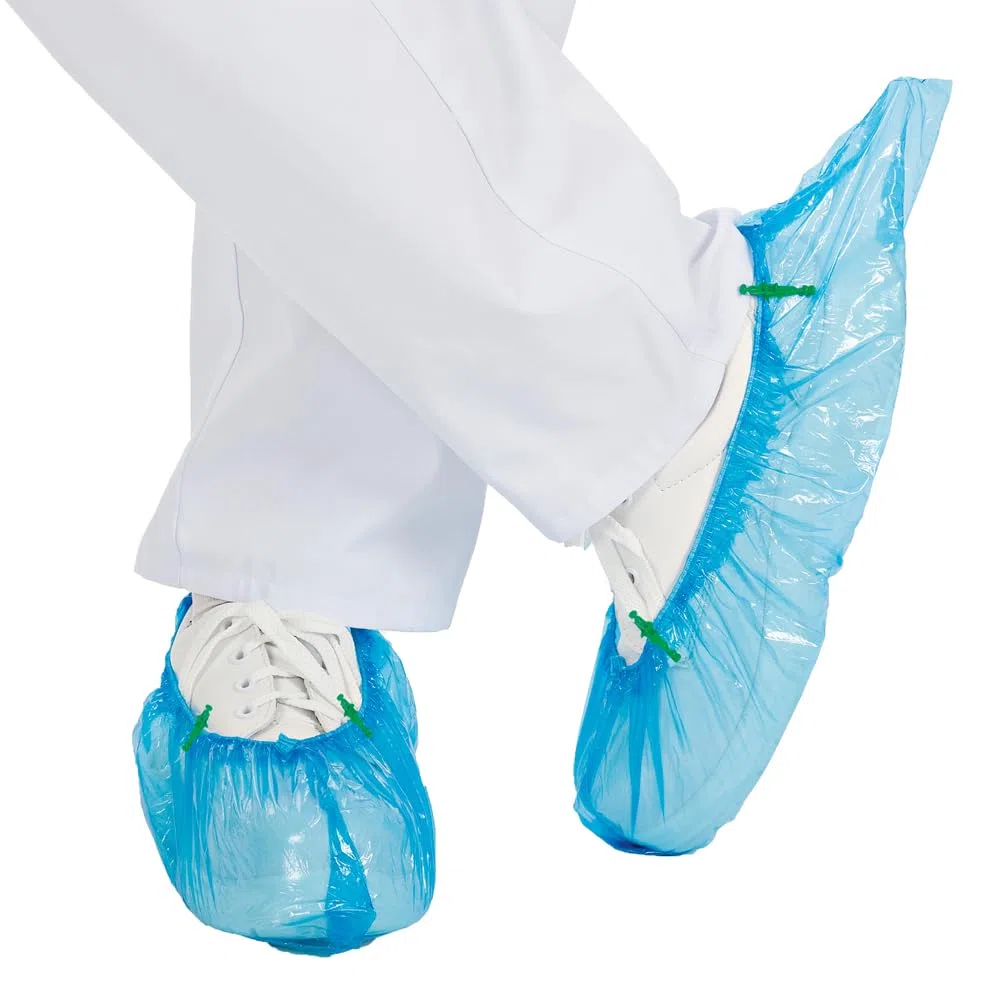 FRANZ MENSCH 1000 Stück Hygostar Überschuhe für Easy Box | PE, blau, L: 53cm, Karton, Überschuhe, Schuhüberzieher, Schuhschutz