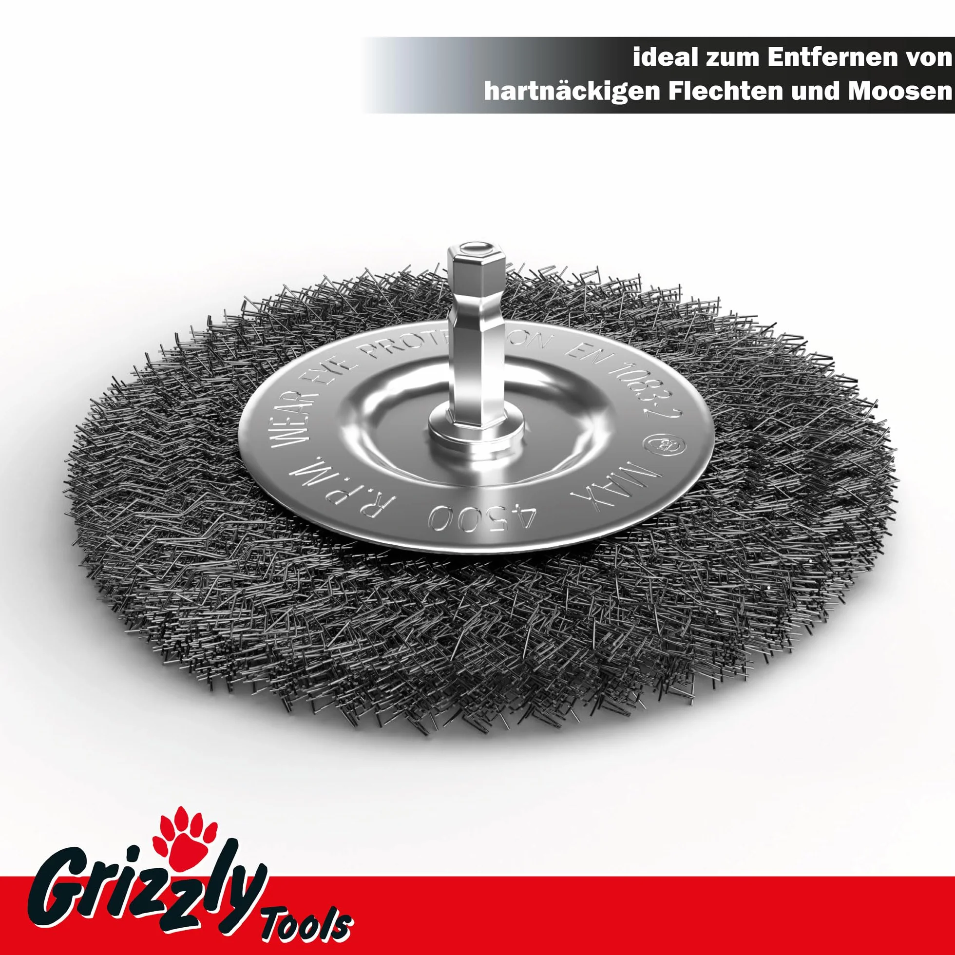 Fugenbürste Metall Ersatzbürste Metallbürste | 2-teiliges Unkrautbürsten-Set für Grizzly Tools Fugenbürste EFB 400 401 402 403 404 | passend für AFB 18 Li AFB 18 Lion AFB 1810 Lion Set