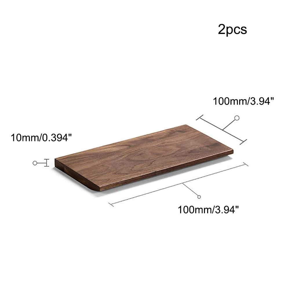 Walnussholzbrett Dicke10mm L/W50mm-600mm unfertig rohes Material Möbeldekorationen Schneidebretter Schnitzen,100mm*100mm*10mm*2pcs