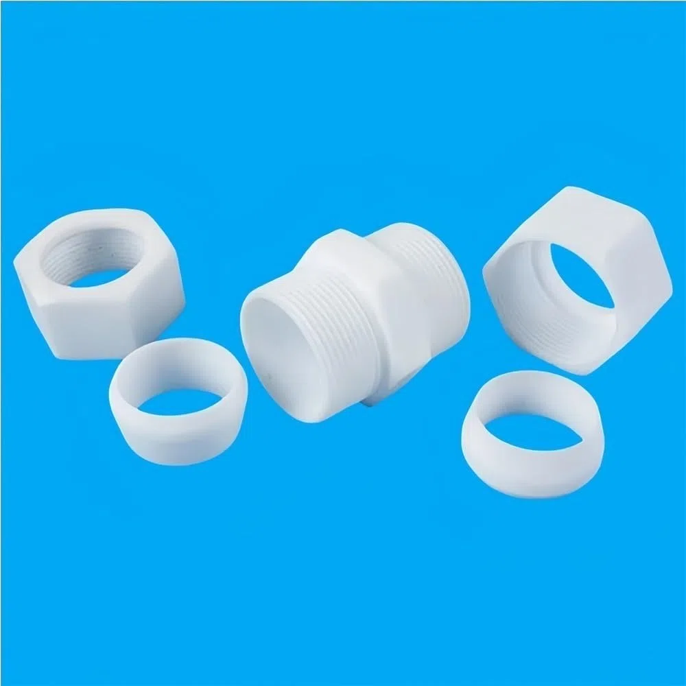 1–35 mm PTFE-Kompressionsverbindungsstück, Rohrverschraubung, hochtemperaturbeständige Schnellkupplungs-Schlauchverschraubung, 1 Stück(3mm)