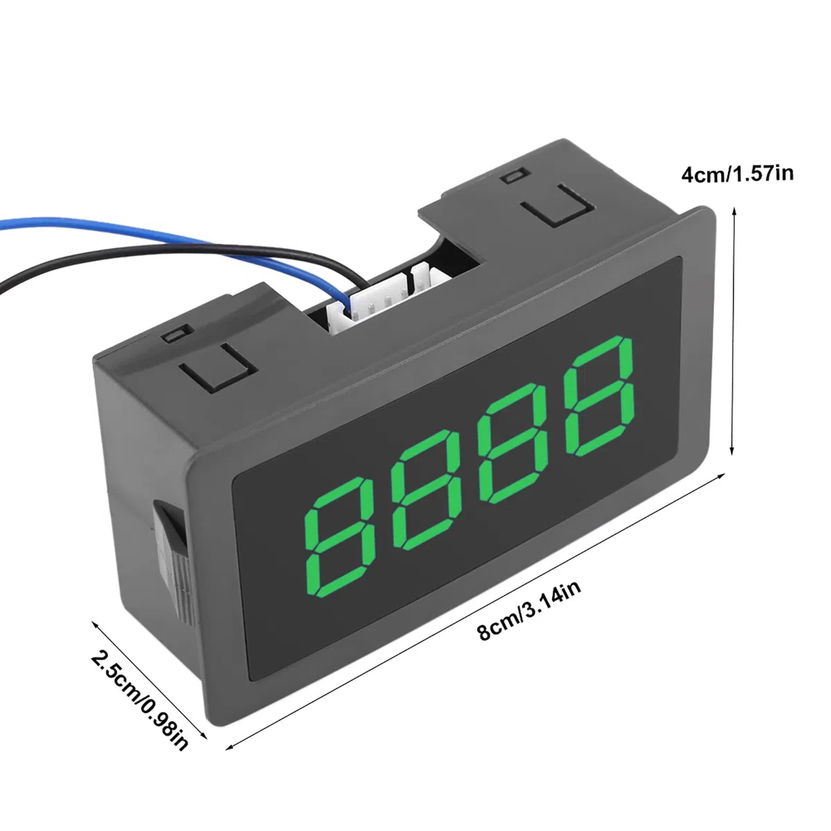 4-stelliger Automatischer Digitalzähler, DC 8-24V, LED-Anzeige, Zählbereich 0-9999, Aufwärts-Abwärts-Zähler, Grün, 8x4x2,5 cm