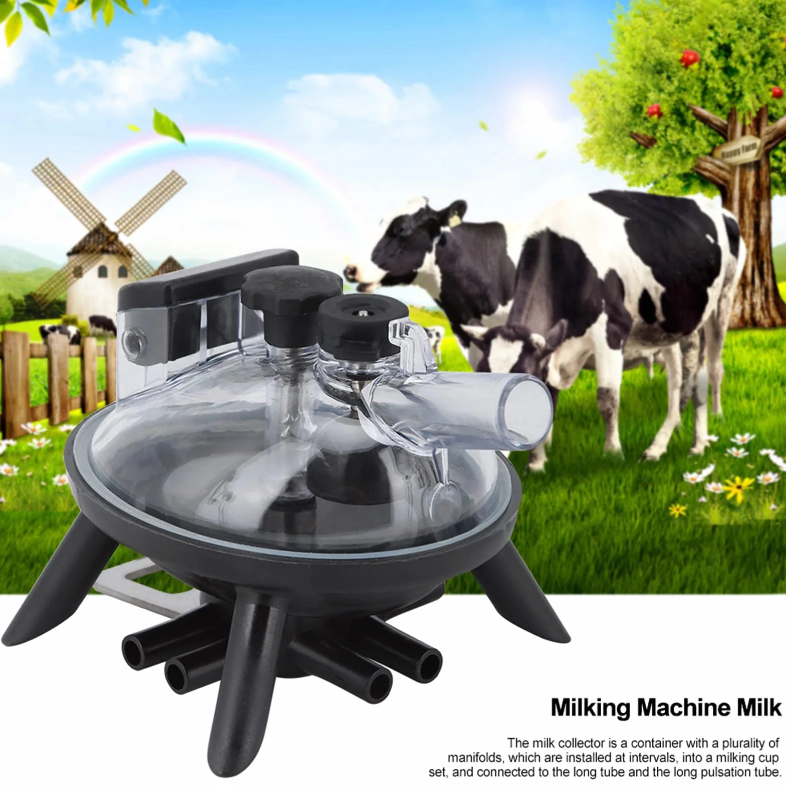 Melkmaschine Melkklaue, 240cc Ziege Melkmaschine Teil, Kuh Melkmaschine Klauencluster, Milchsammelwerkzeug für Rinder und Schafe
