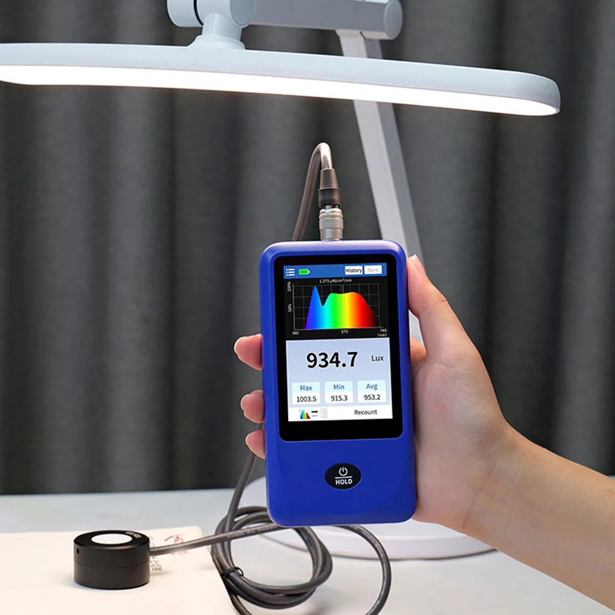 Annadue Handheldes Lichtspektrummessgerät, Luxmeter mit 1 Million Lux