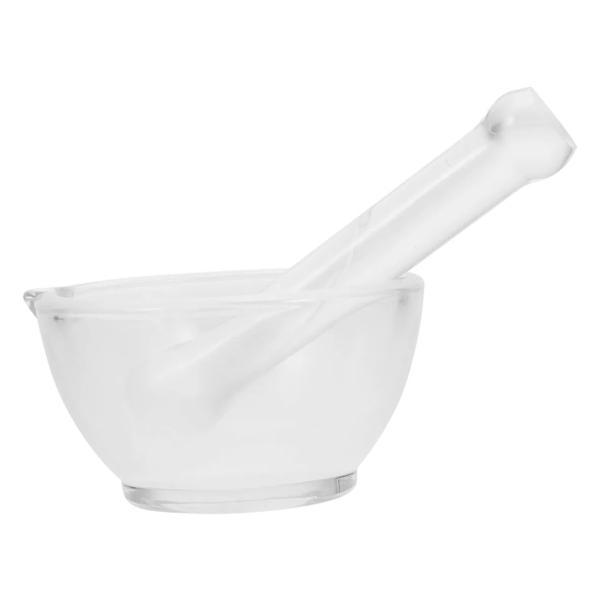 Glas Mörser und Stößel Satz 60ml aus Glas mit Dicker Basis Praktisch und Leicht zu Reinigen für Küchengebrauch und Chemische Experimente