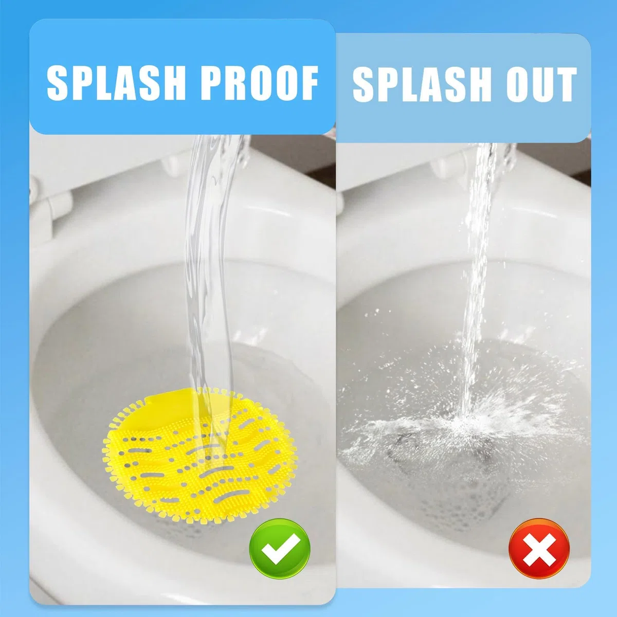 12 Pcs Urinal Screens Deodorizer, Urinal Mats Scented Splash Mat Deodorizer Fresh Pads for Bathroom, Toilet, Restaurants, Offices, Schools, Hotels (Yellow & Purple & Blue & Orange)