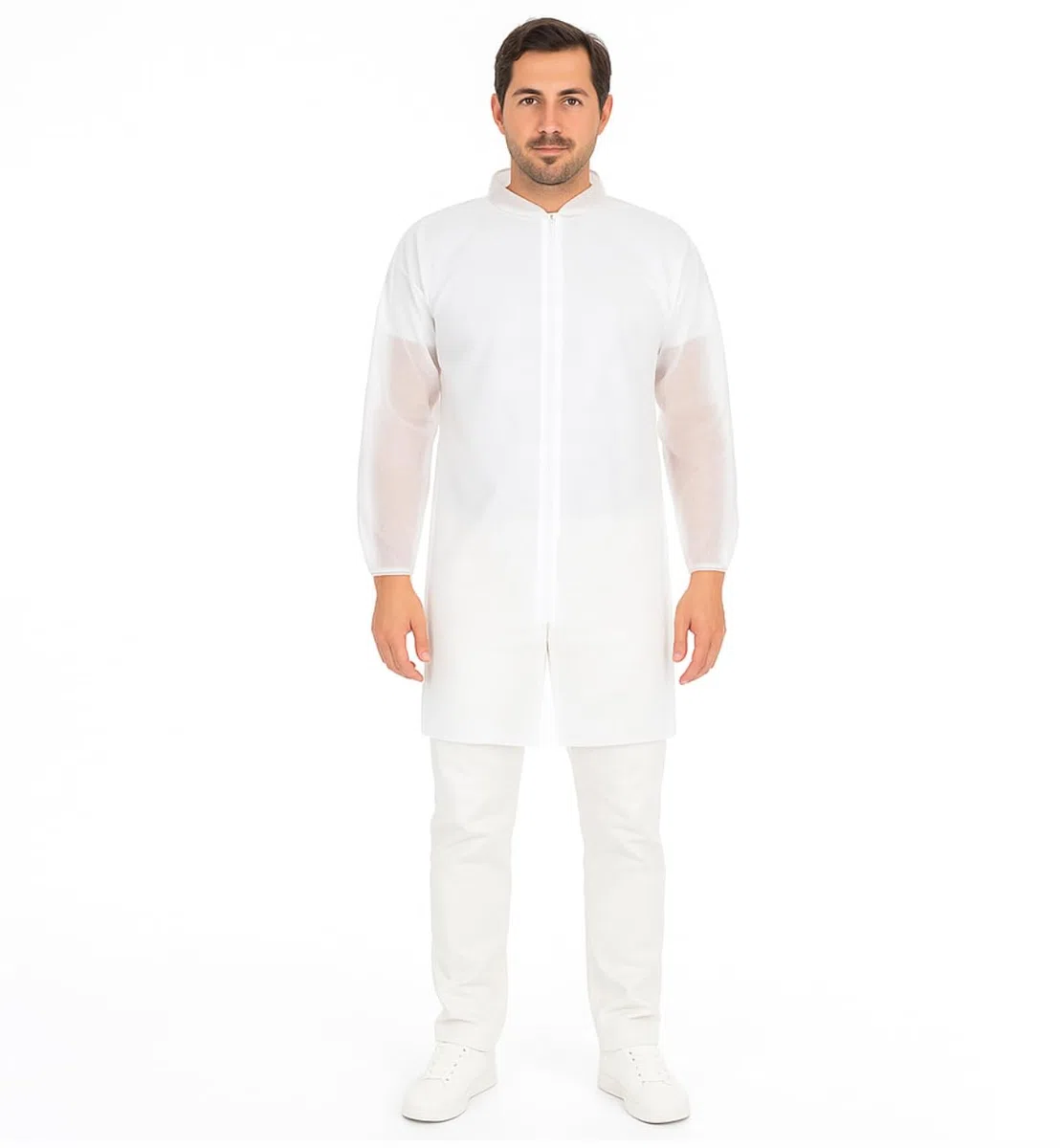 Top-PP-Besucherkittel, Premium-Patientenkittel, feste Qualität, Reißverschluss (XL)