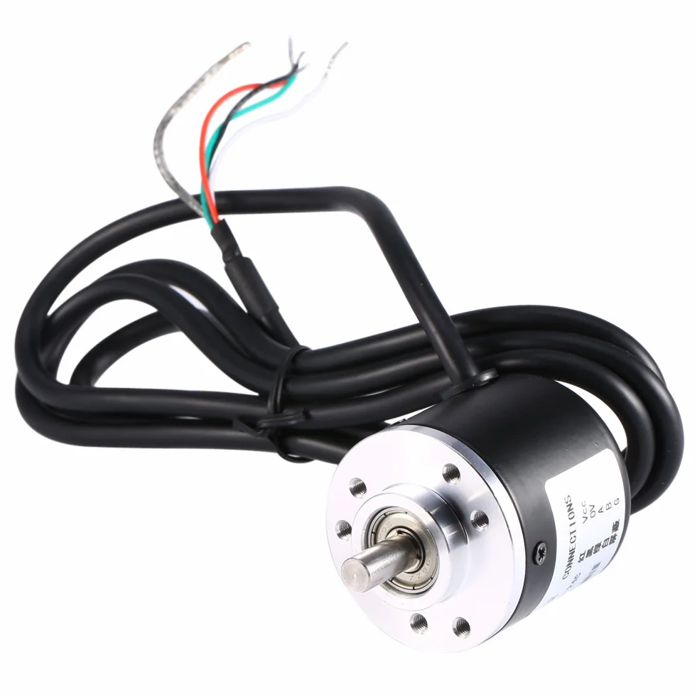 600P/R Inkrementeller Drehgeber, Inkremental-Rotationssensor Incremental Rotary Encoder DC5-24V AB 2 Phasige, für Messen Sie Geschwindigkeit Winkel Beschleunigung von Objekten