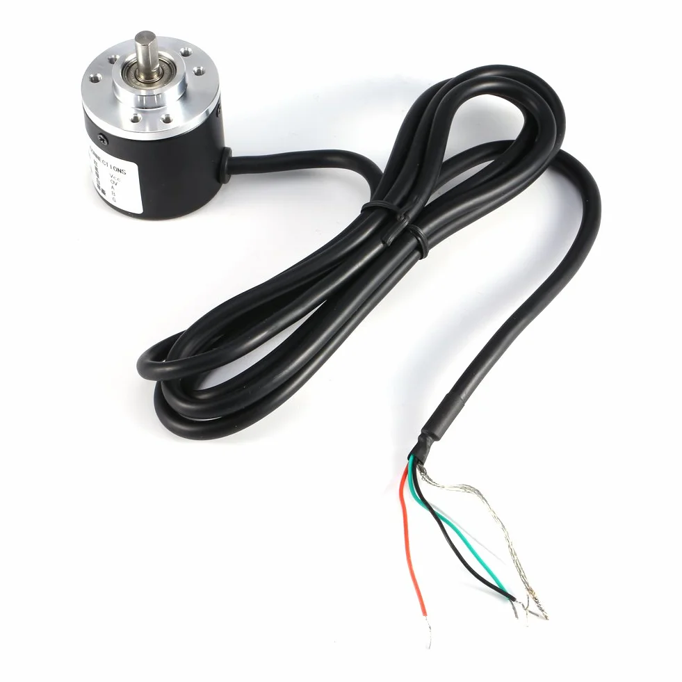 600P/R Inkrementeller Drehgeber, Inkremental-Rotationssensor Incremental Rotary Encoder DC5-24V AB 2 Phasige, für Messen Sie Geschwindigkeit Winkel Beschleunigung von Objekten