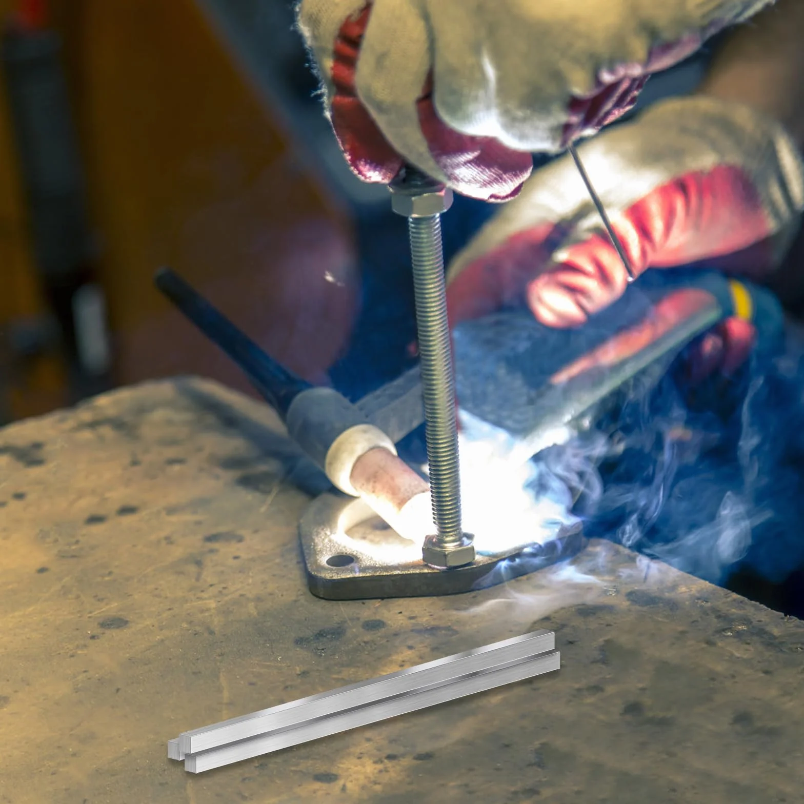 6 Stück Edelstahlstäbe,Edelstahl Vierkant Stange,6x6x305 mm Metallstange Edelstahlstange Quadratstab Metallstäbe zum Basteln für DIY Handwerk Industrie Metallbearbeitung Hobbys und Heimwerken