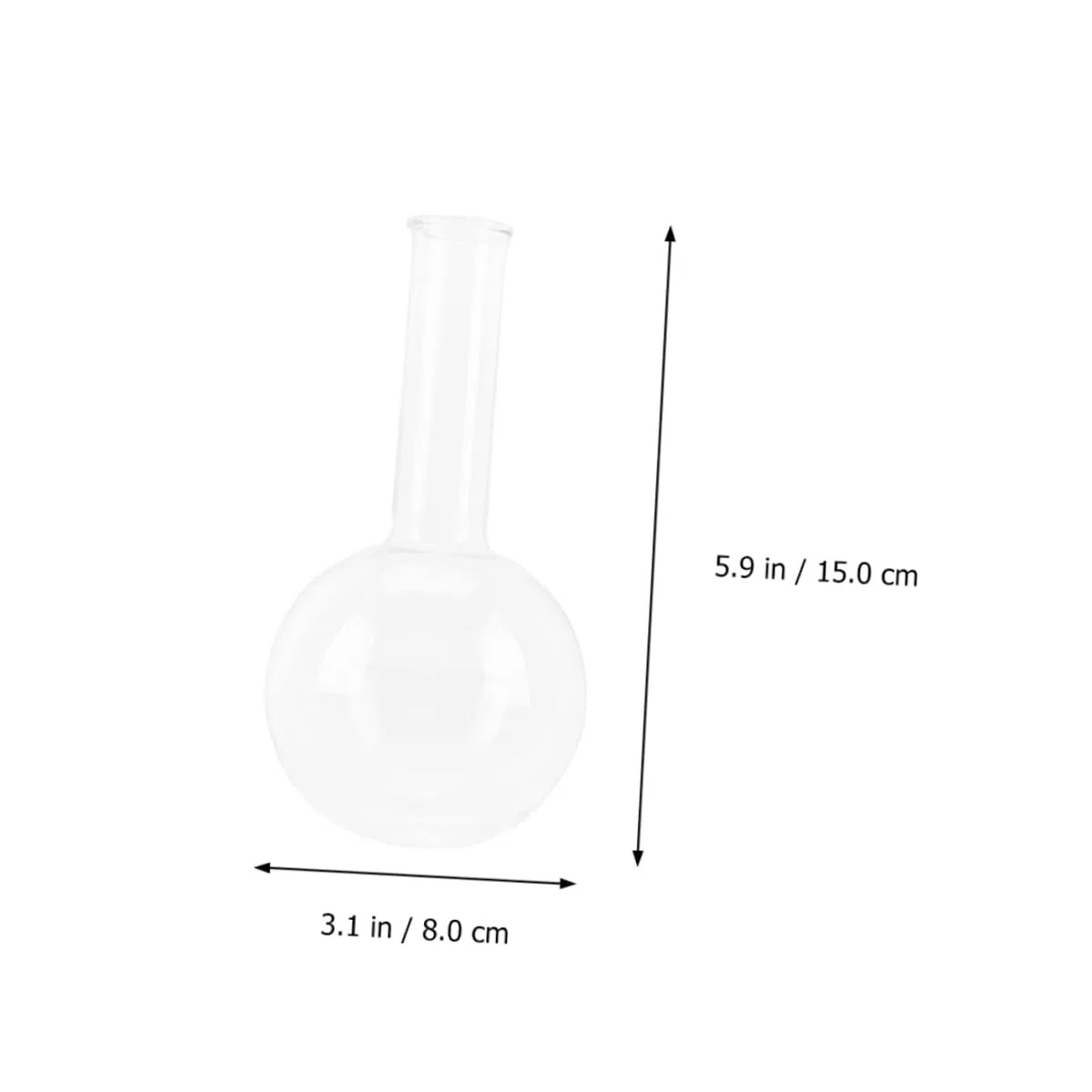 OUNONA 2 Stück Rundboden Glasflaschen Experimentierkolben aus Glas Tragbar für Laborbedarf und Chemische Experimente Transparent