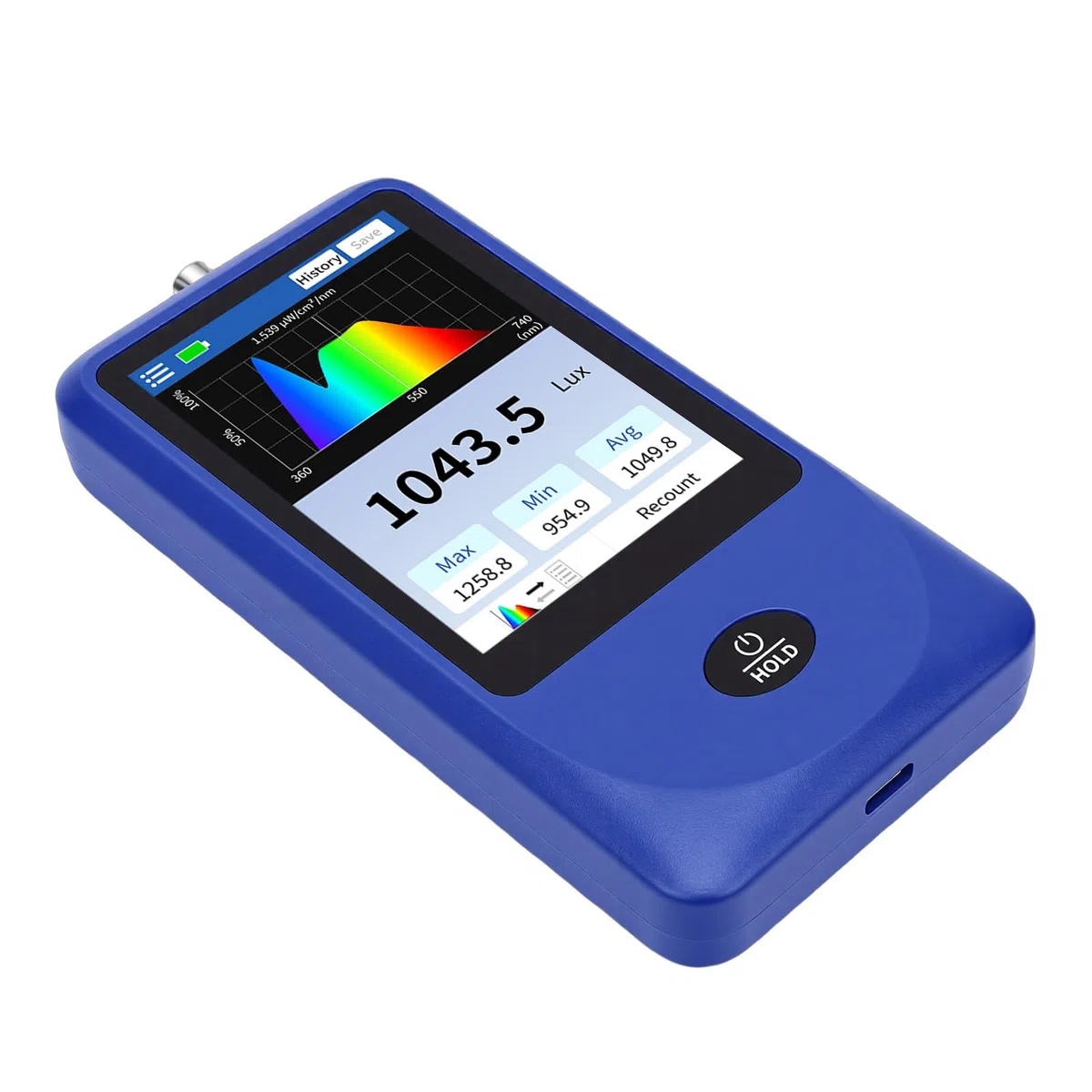 Annadue Handheldes Lichtspektrummessgerät, Luxmeter mit 1 Million Lux