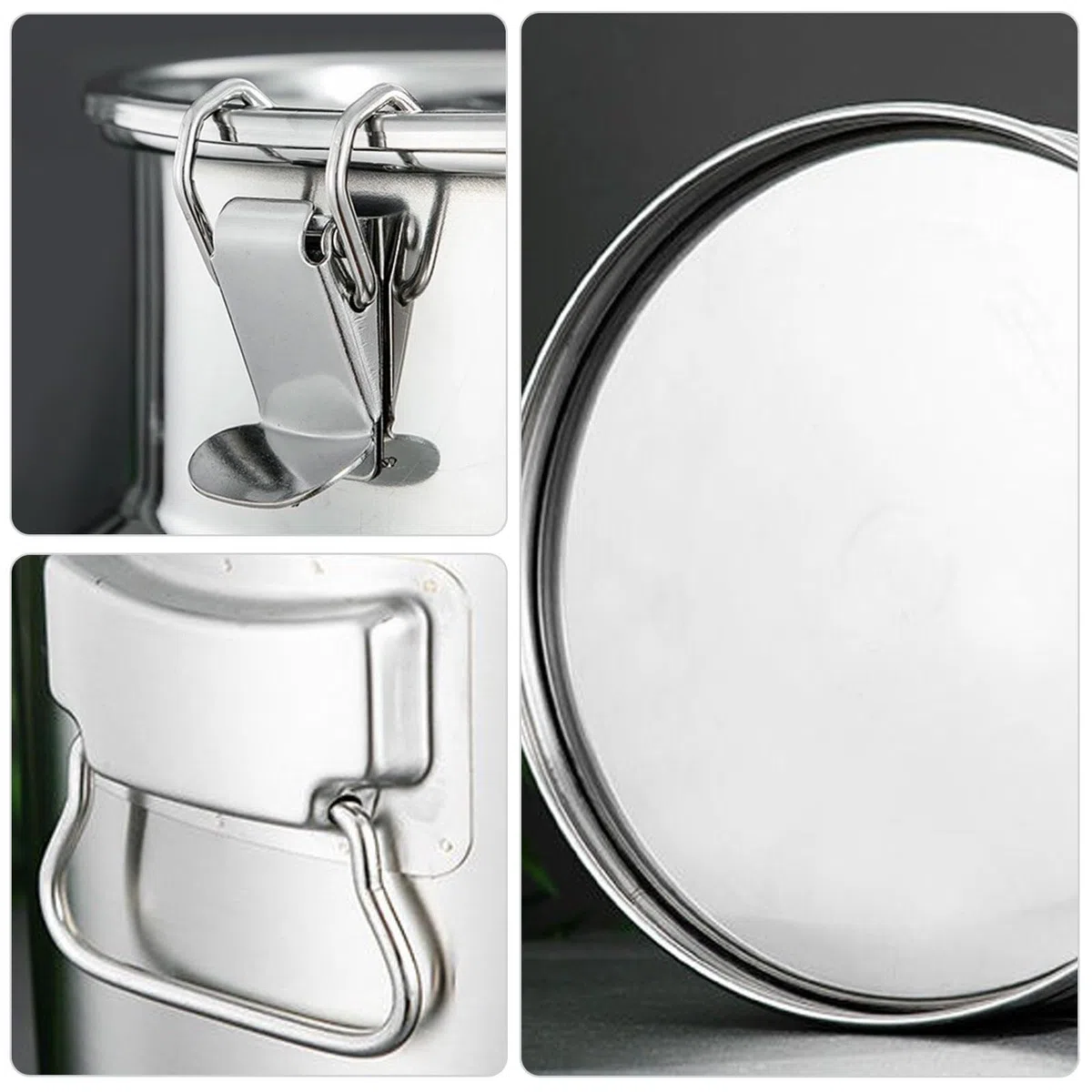Milcheimer, Milchkanne 201, Edelstahl-Ölfass, Milcheimer, Weineimer, Eimer mit Zapfhahn, Dichtungsfässer, Transportbehälter für Flüssigkeiten, Lagerung (Silver-35L)