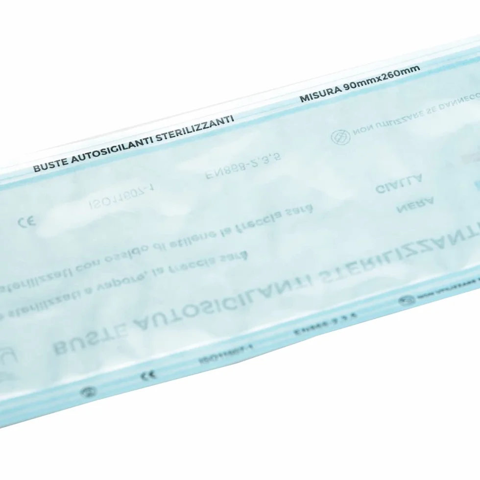 JaDy Sterilisationsbeutel 90 x 260 mm durchsichtig Kunststoff selbstversiegelnd thermoplastisch selbstklebend für Werkzeugsterilisation Kosmetik Friseur Zahnarzt