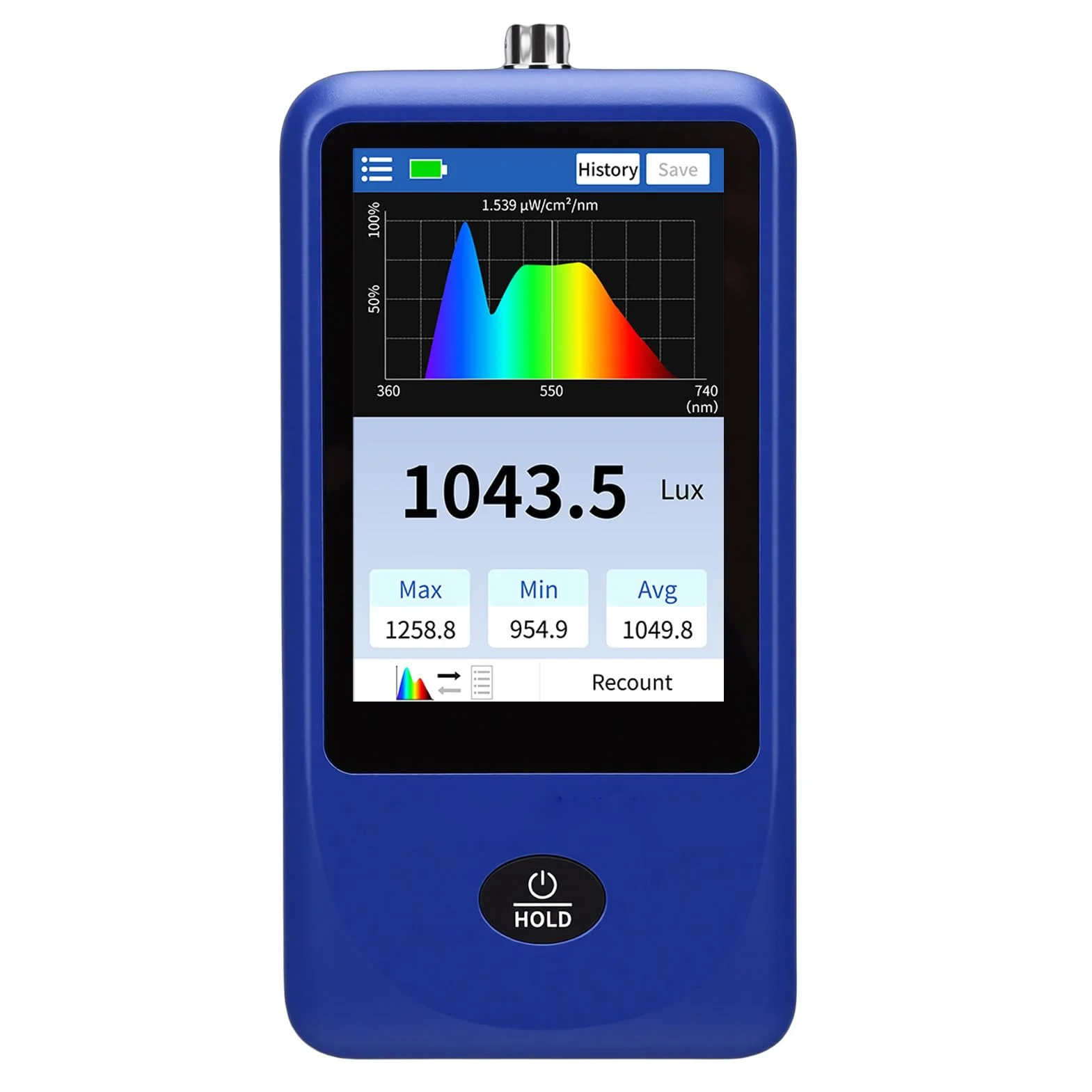 Annadue Handheldes Lichtspektrummessgerät, Luxmeter mit 1 Million Lux