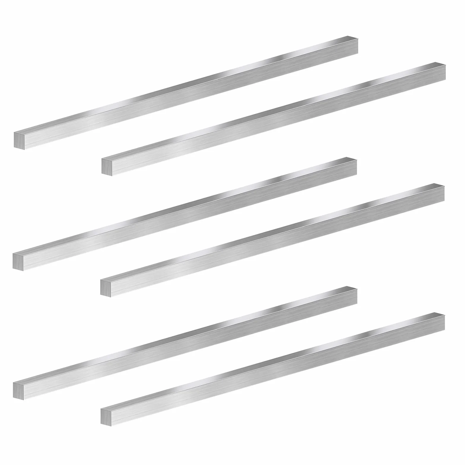 6 Stück Edelstahlstäbe,Edelstahl Vierkant Stange,6x6x305 mm Metallstange Edelstahlstange Quadratstab Metallstäbe zum Basteln für DIY Handwerk Industrie Metallbearbeitung Hobbys und Heimwerken
