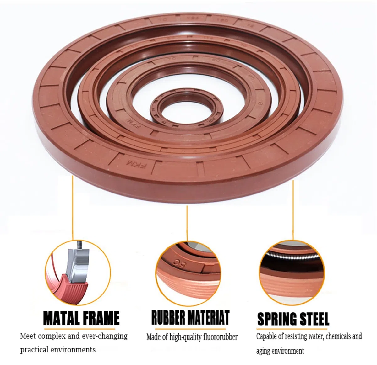 Dichtungsscheibe, TC Typ Skelett Öldichtung Fluorkautschuk 47mm ID, 84mm AD, 10mm Länge, TC Typ Skelett Öldichtung, Packung mit 2