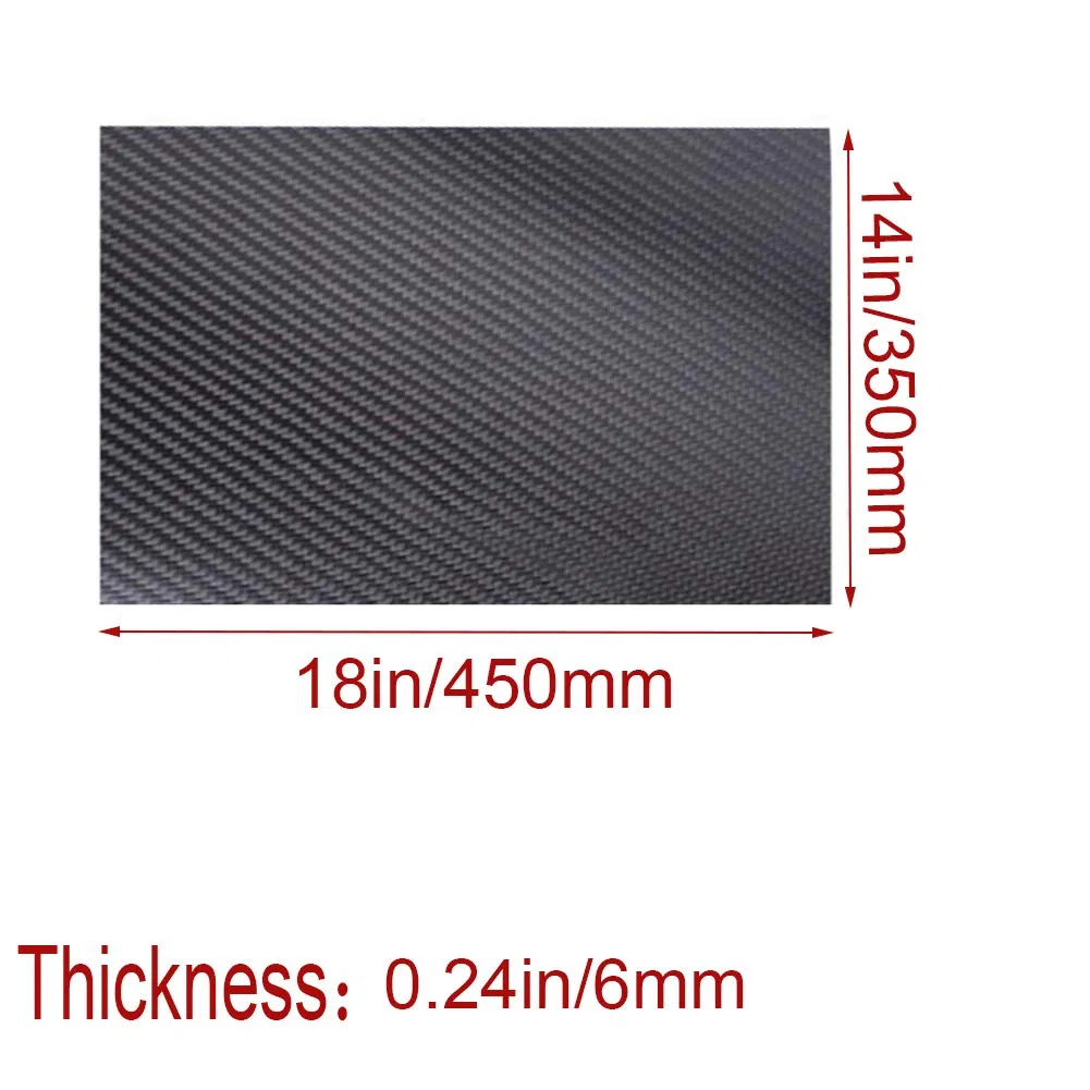 Karbon, Kohlefaserplatten, Platte, 3K-Platte, starres Laminat, Drohnenmodelle, Roboter, schneidbar, Twill, matt, 450 mm x 350 mm(Thickness6mm)