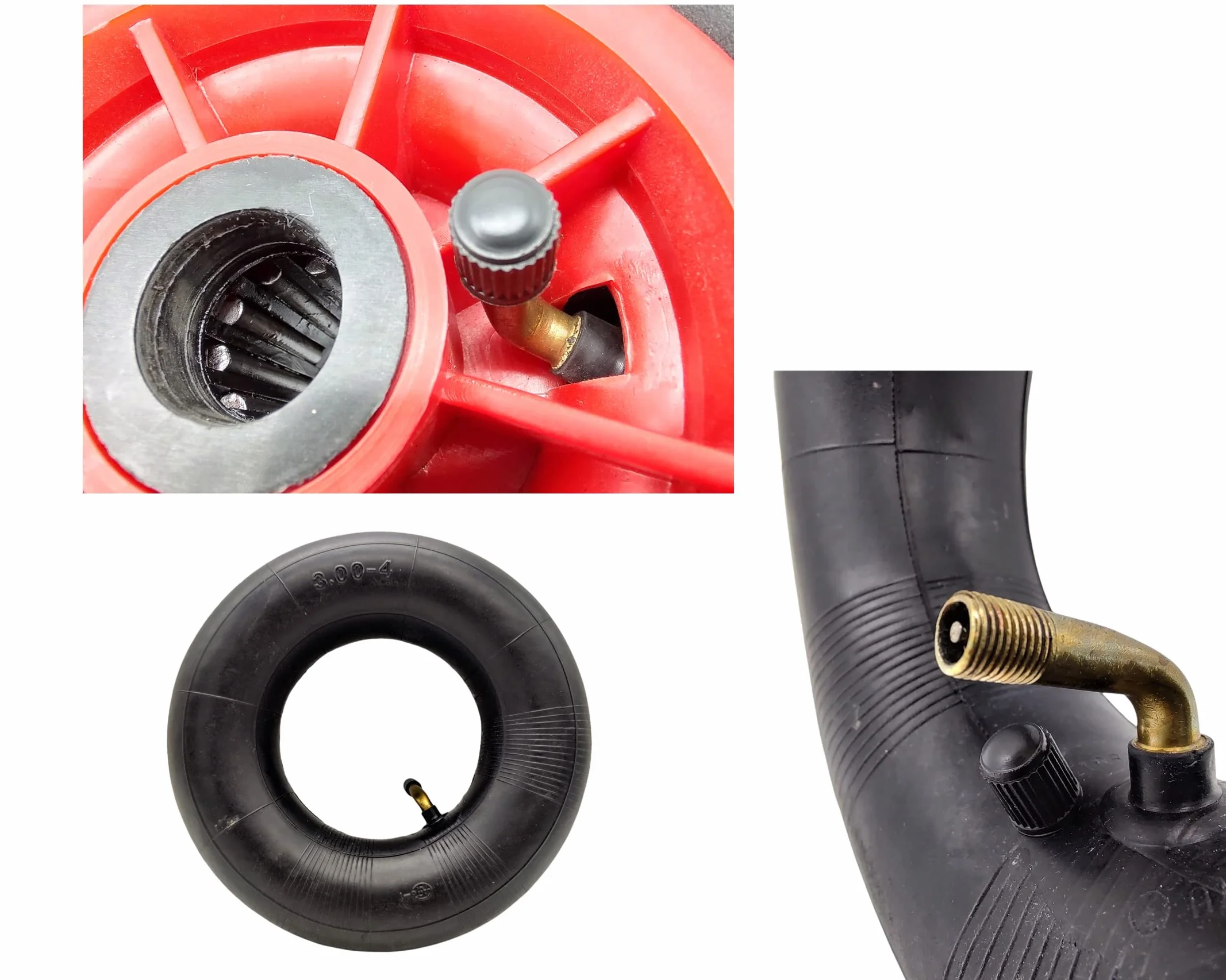 2X HMH-Shop Sackkarren 2er Set Mantel + Schlauch 3.00-4 Sackkarrenmantel Decke 260mm Sackkarrenschlauch 2 Stück Ersatzreifen für z.B. Bollerwagen Karre Luftreifen Reifendecke 260x85mm Innenschlauch