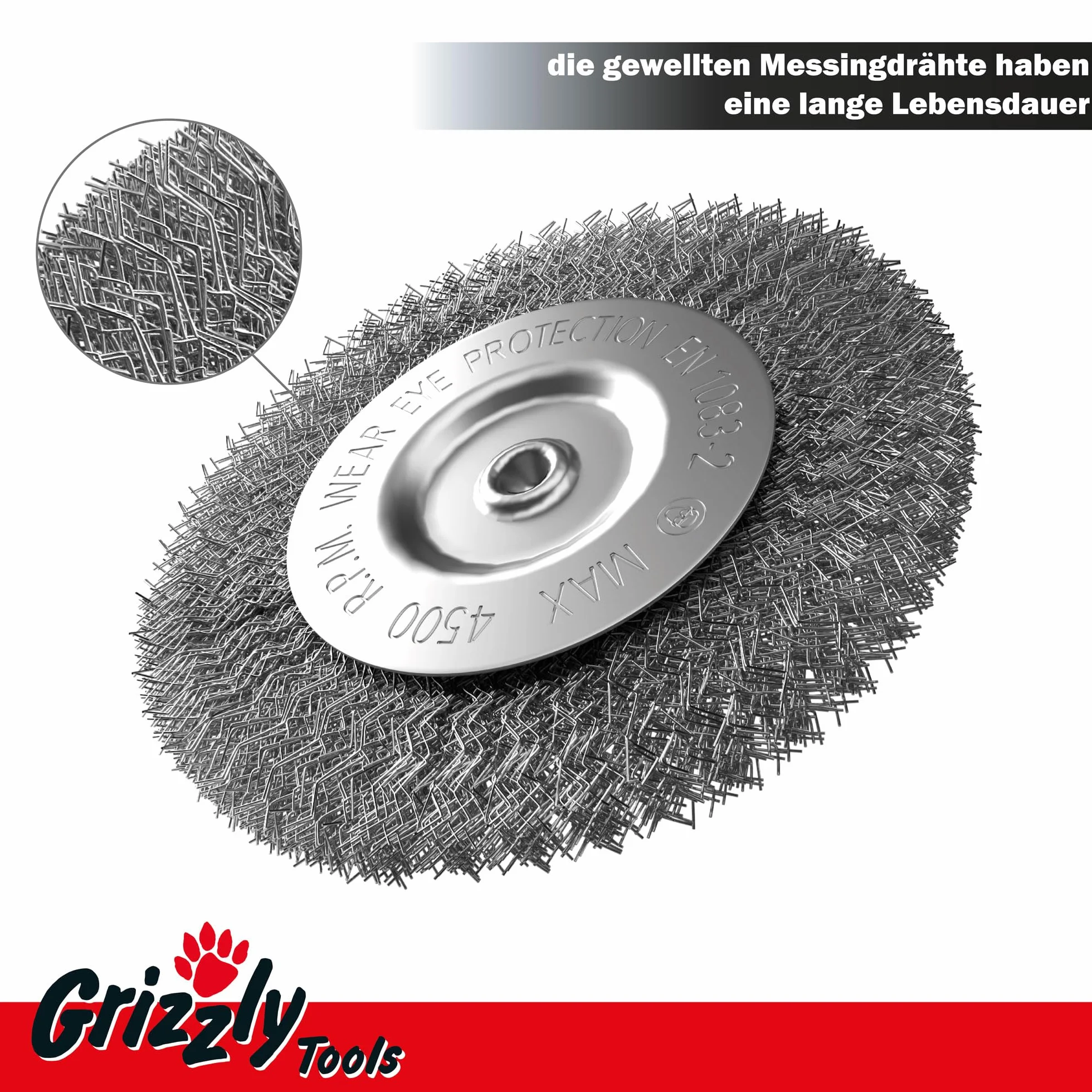 Fugenbürste Metall Ersatzbürste Metallbürste | 2-teiliges Unkrautbürsten-Set für Grizzly Tools Fugenbürste EFB 400 401 402 403 404 | passend für AFB 18 Li AFB 18 Lion AFB 1810 Lion Set