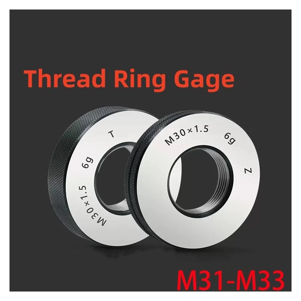 Metrisches Feingewinde-Ringmessgerät 1SET M31-M33 6g Werkzeug M31 M32 M33 X1,5 0, 1,25,75 2 3(M31x0.5-6g T Z)