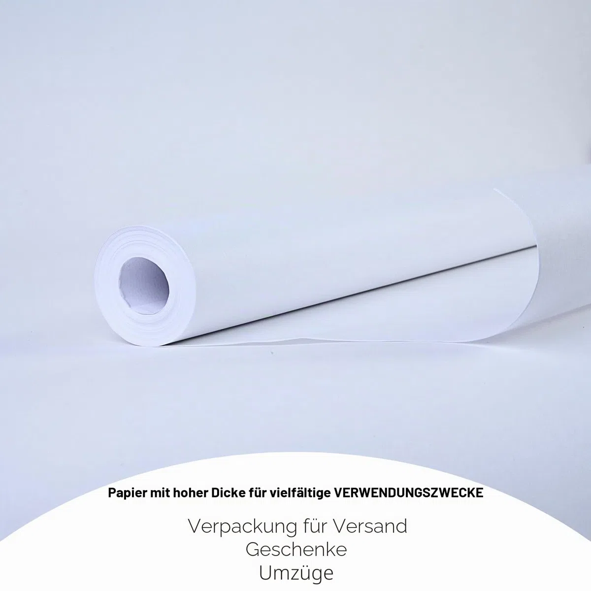 Dohe Kraftpapierrolle, Weiß, 100 cm x 25 m, 60 g/m², ECO: 100% recyceltes Papier, Verpackung und Versand – Büromaterial