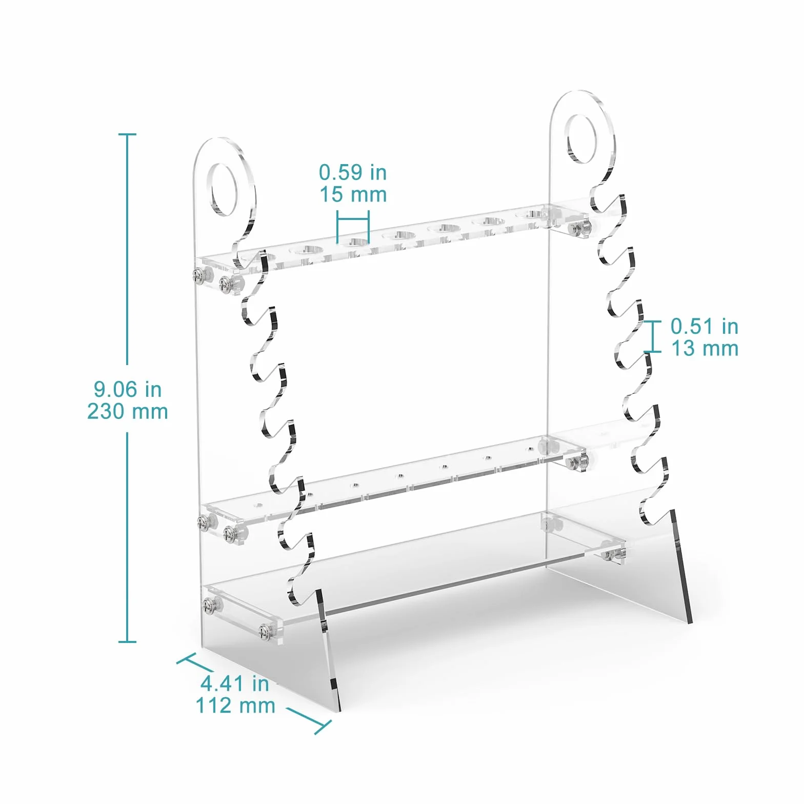 stonylab Pipettenständer, Abnehmbarer Plexiglas-Pipettenhalter Pipettengestell Pipet Rack mit 1,5 cm Lochdurchmesser