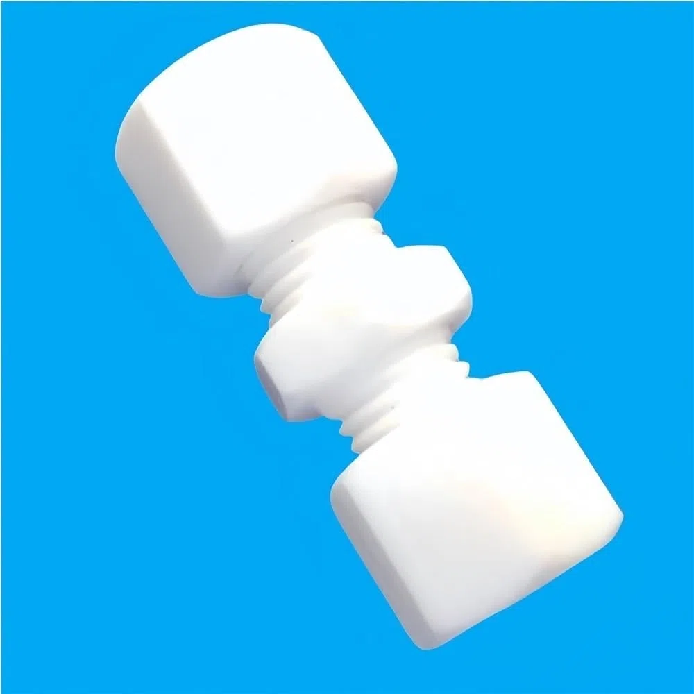 1–35 mm PTFE-Kompressionsverbindungsstück, Rohrverschraubung, hochtemperaturbeständige Schnellkupplungs-Schlauchverschraubung, 1 Stück(3mm)