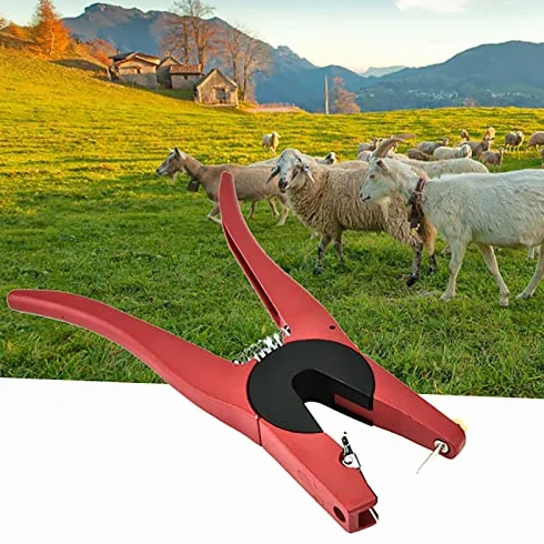 Tnfeeon Tier Ohrzange, Rinder Schwein Schaf Ohrmarke Werkzeug Aluminiumlegierung Zange
