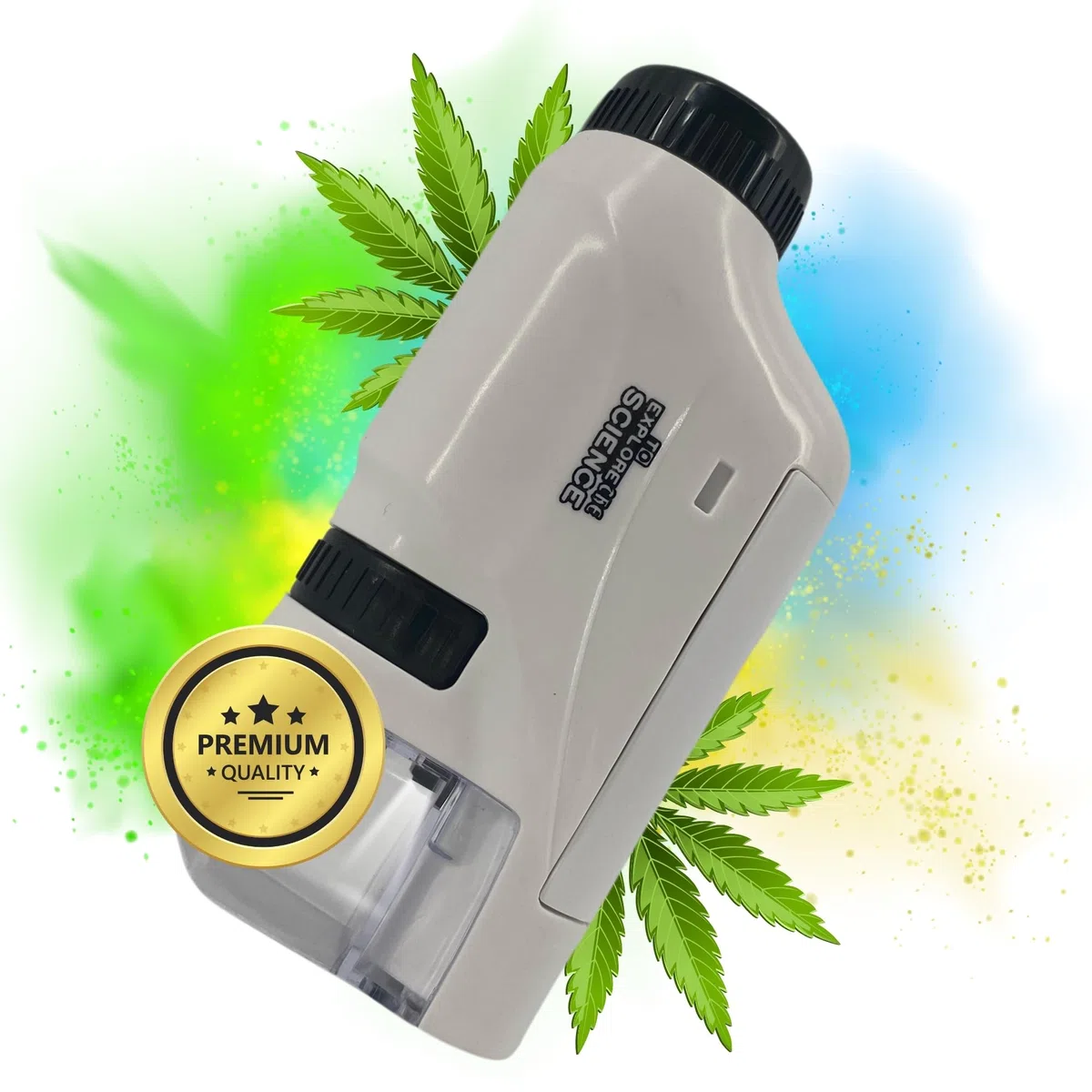 TronicXL Grow Taschenmikroskop 60x - 120x Lupe Mikroskop für Trichome Ernte Zubehör für Growbox Grower Erntehelfer Prüfung Messgerät Schädlinge Pilze