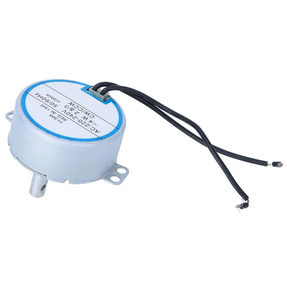 TY-50A Synchronmotor, Drehtellermotor für Moving-Head-Lüfter, elektrisch gesteuert CW/CCW Fernbedienung, 220-240 V, 3 U/min, geräuschfrei, hochleistung, Kabel incl.